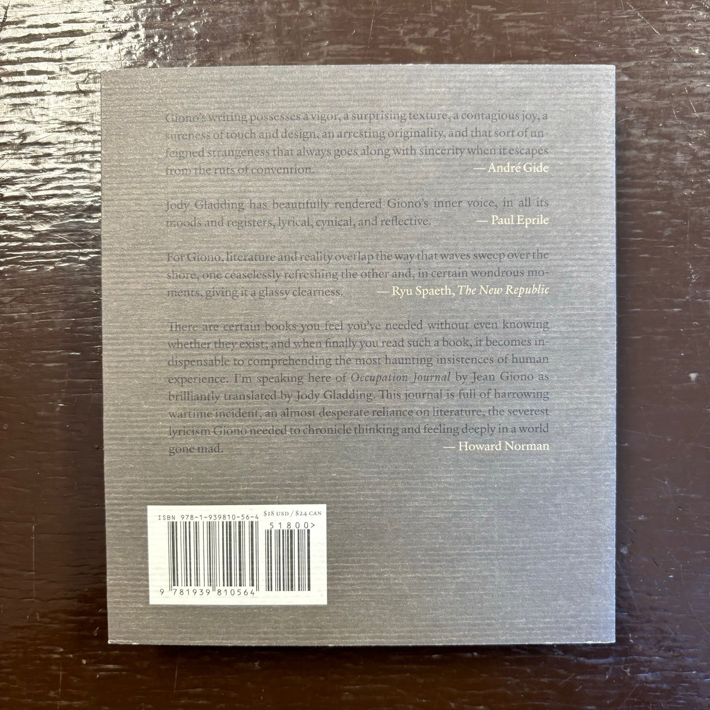 Jean Giono - Occupation Journal