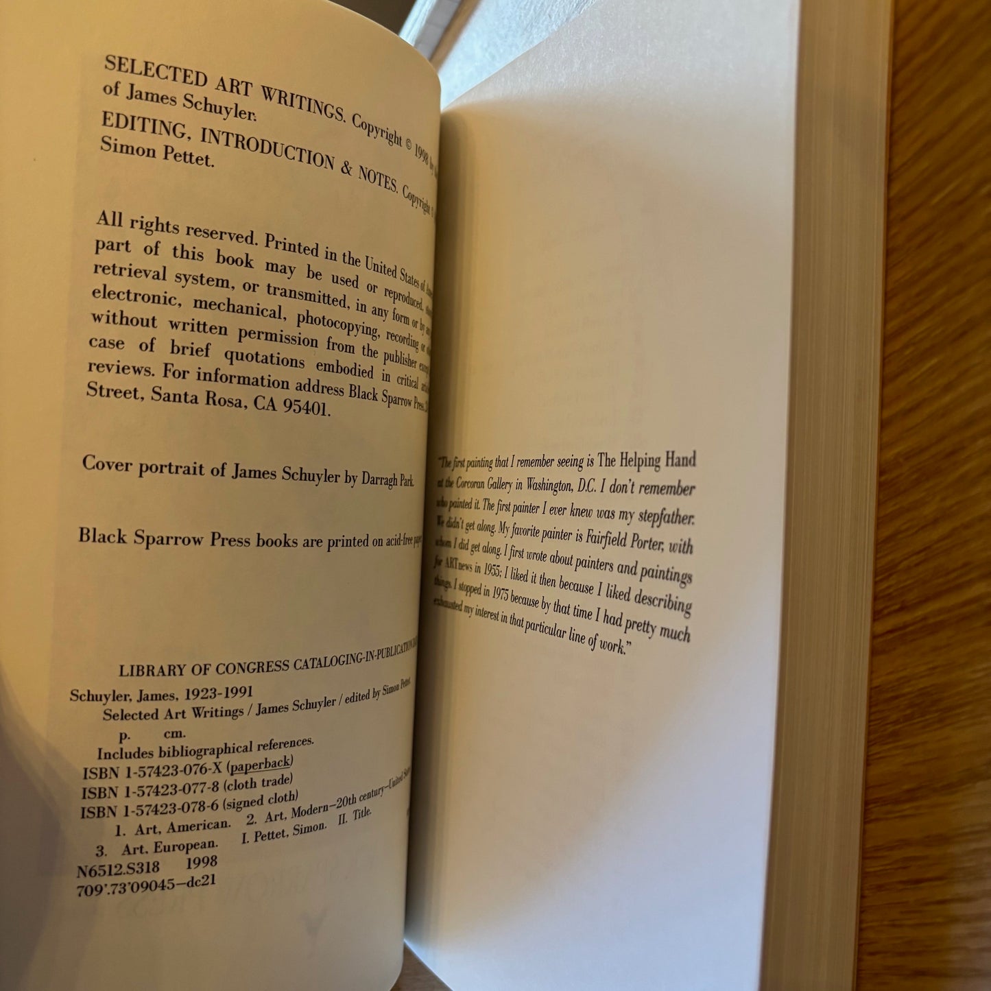 James Schuyler - Selected Art Writings - First Edition Paperback