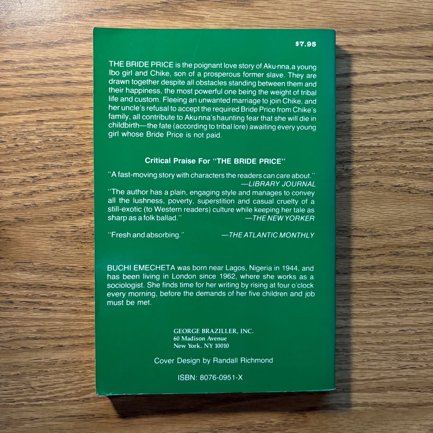 Buchi Emecheta - The Bride Price - First Edition Paperback