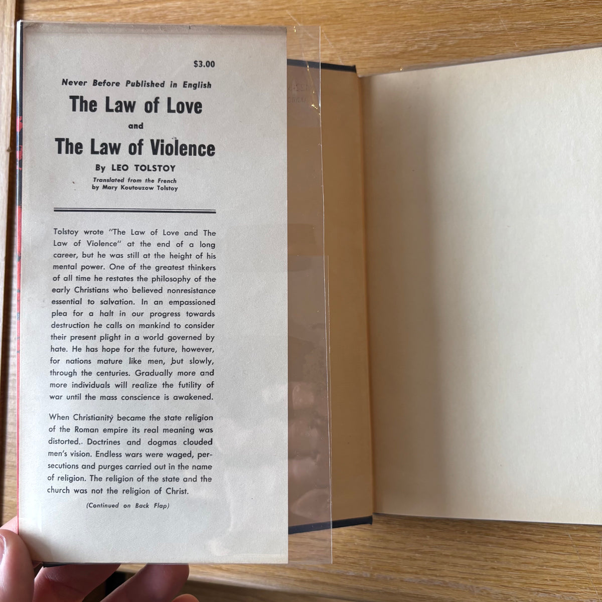 Leo Tolstoy - The Law of Love and the Law of Violence - First Edition