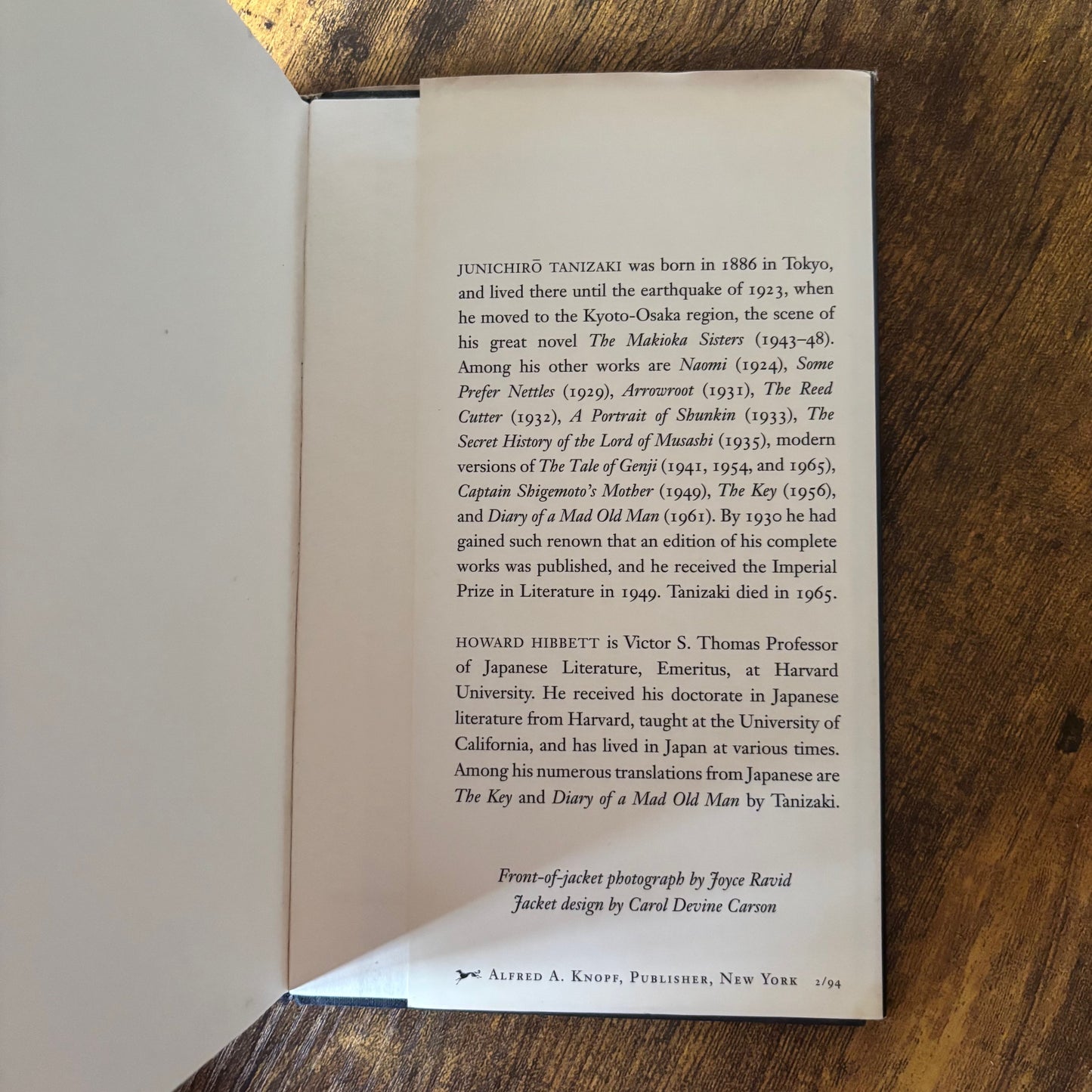 Junichiro Tanizaki - Quicksand - First Edition
