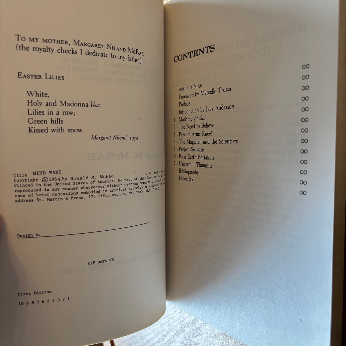 Ronald M. McRae - Mind Wars - Advance Uncorrected Proof