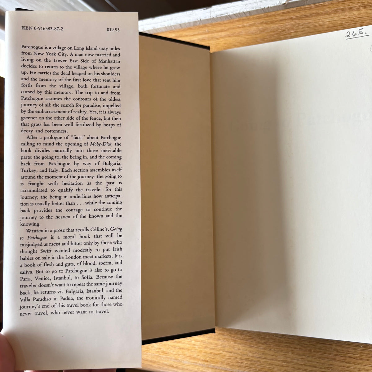 Thomas McGonigle - Going to Patchogue - Signed First Edition