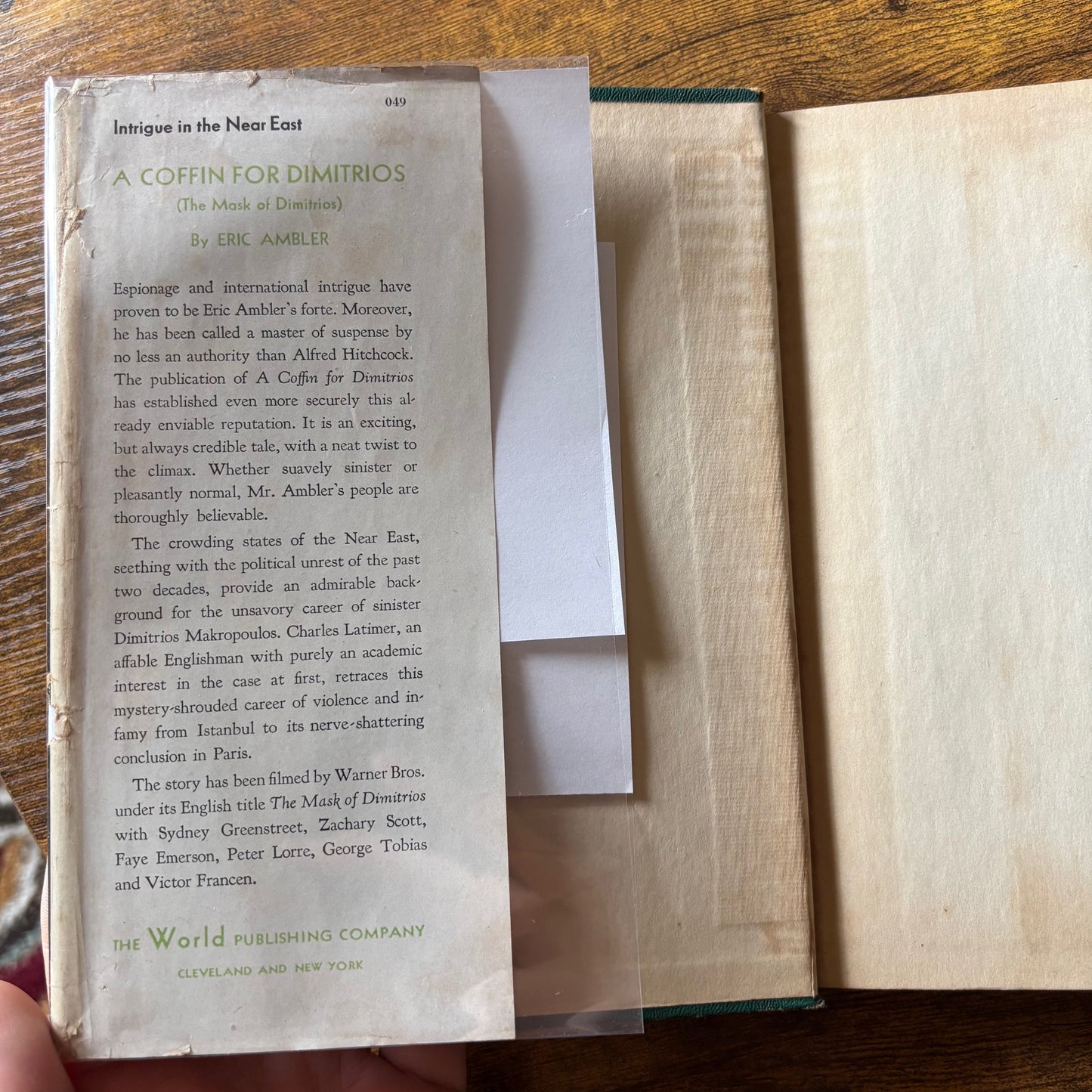Eric Ambler - A Coffin for Dimitrios - Movie Tie-in