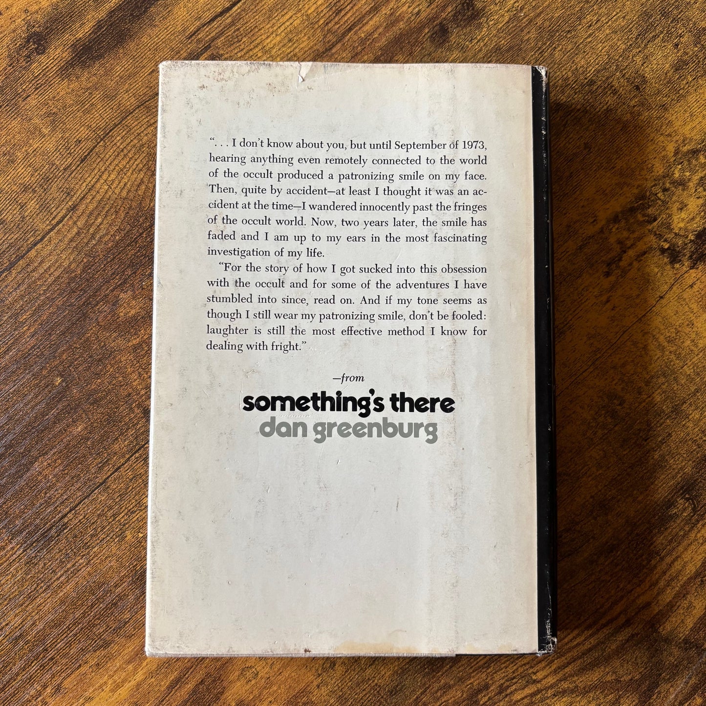 Dan Greenburg - Something's There: My Adventures in the Occult - First Edition