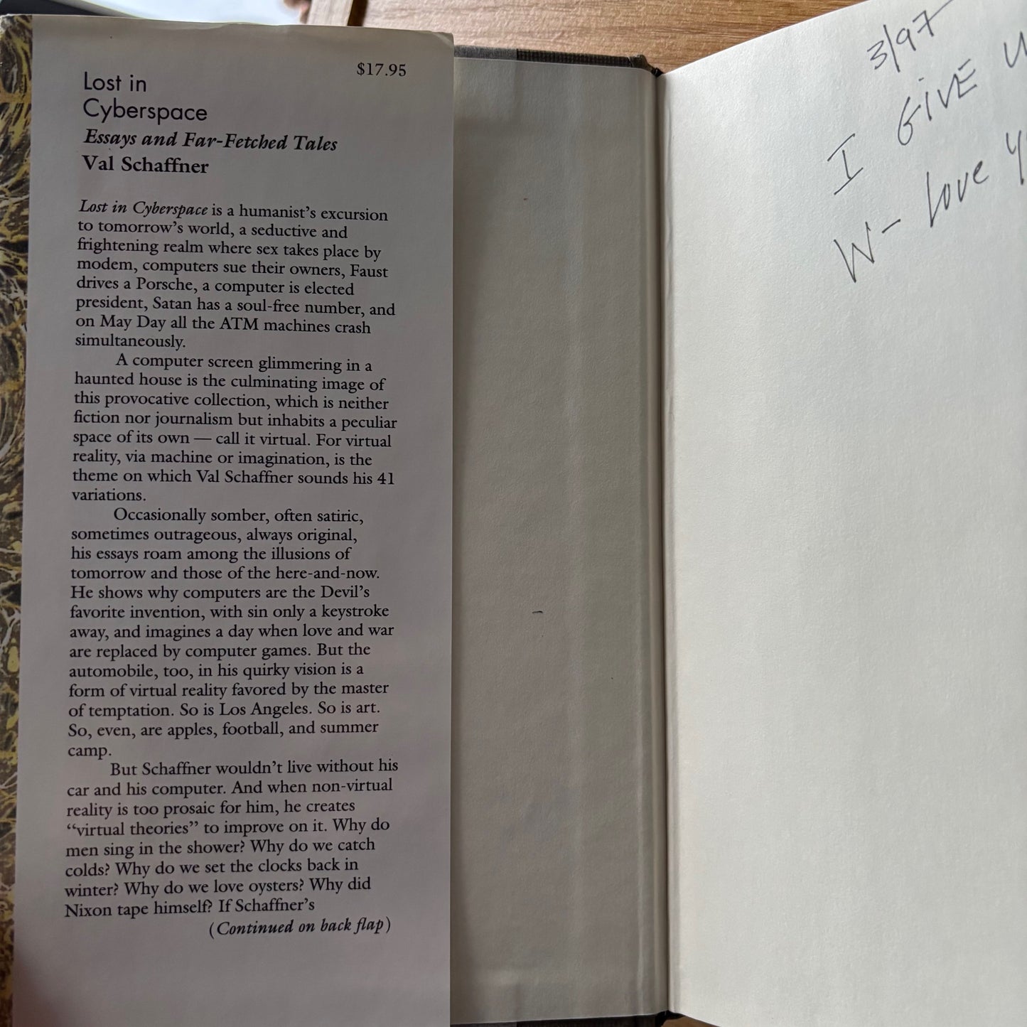 Val Schaffner - Lost in Cyberspace: Essays and Far Fetched Tales - First Edition