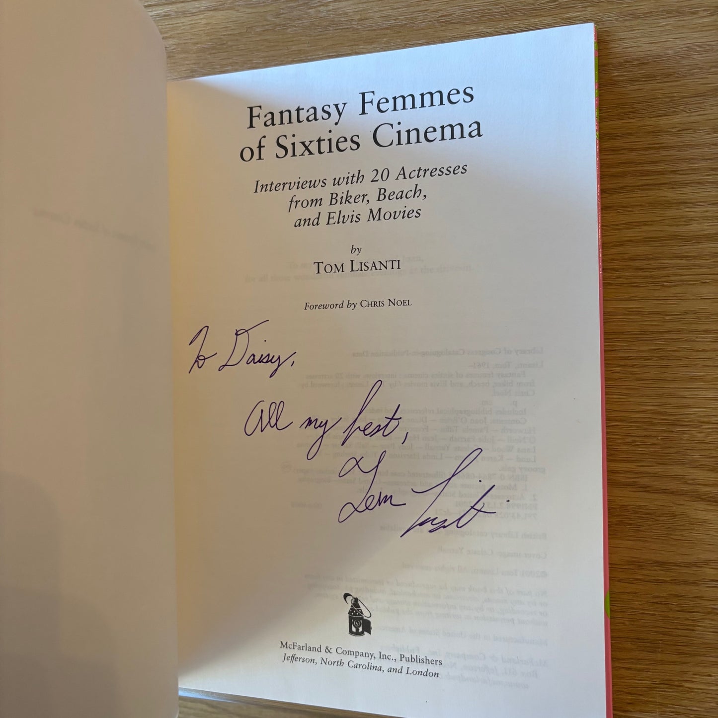 Tom Lisanti - Fantasy Femmes of Sixties Cinema - Signed
