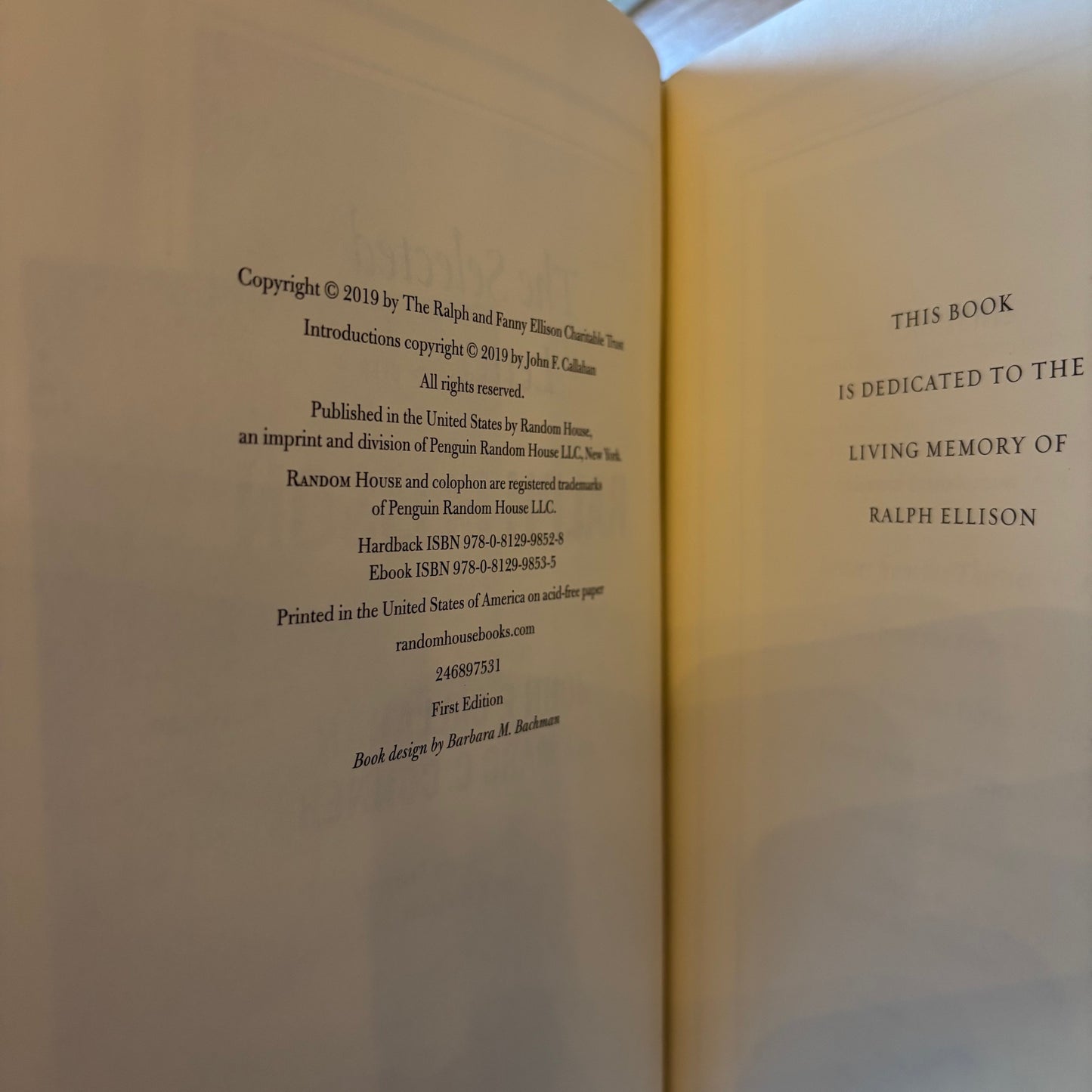 Ralph Ellison - The Selected Letters - First Edition