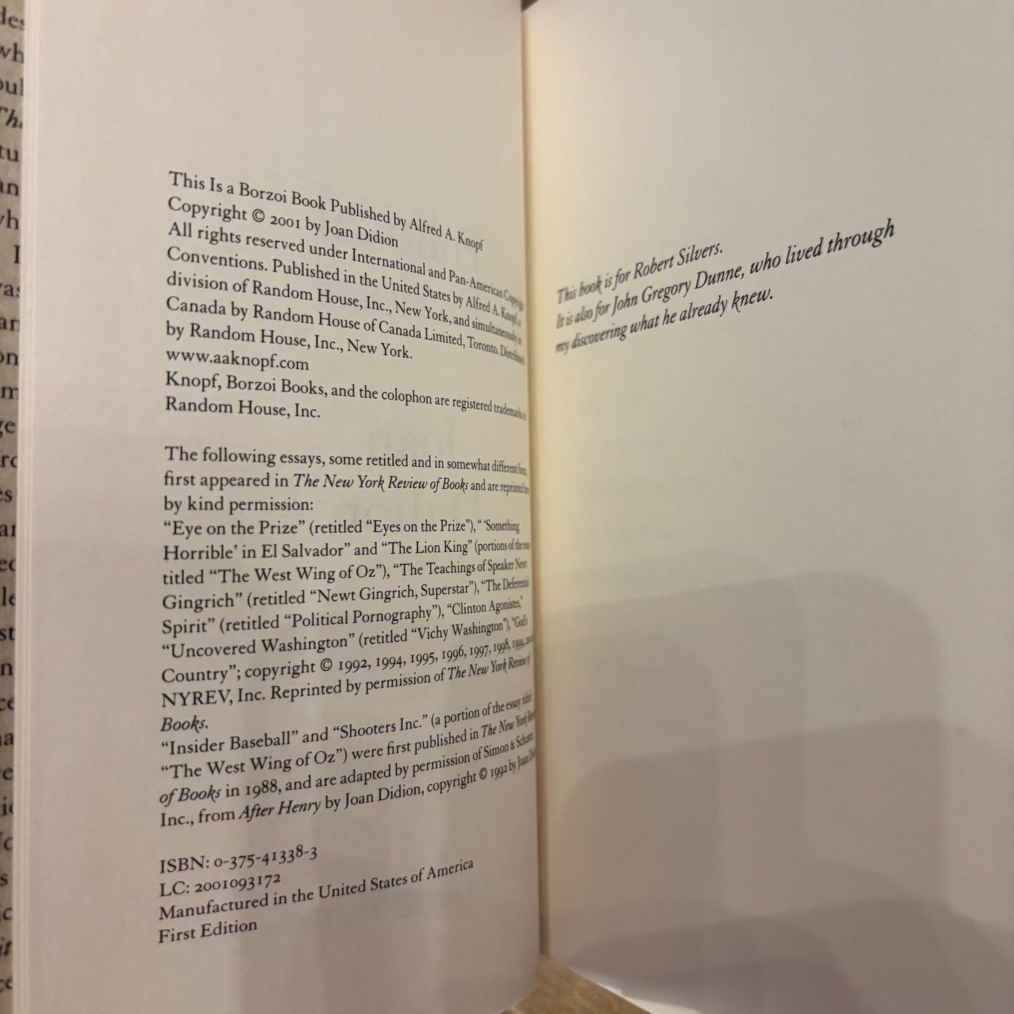 Joan Didion - Political Fictions - First Edition