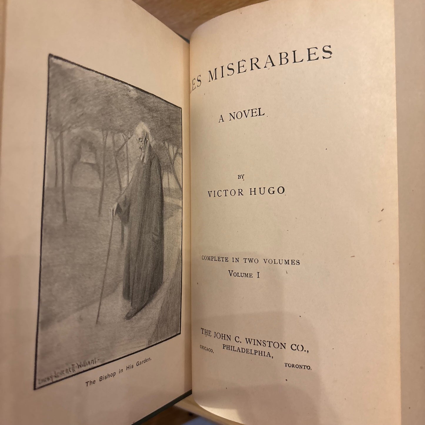 Victor Hugo - Les Miserables - Two Antiquarian Volumes