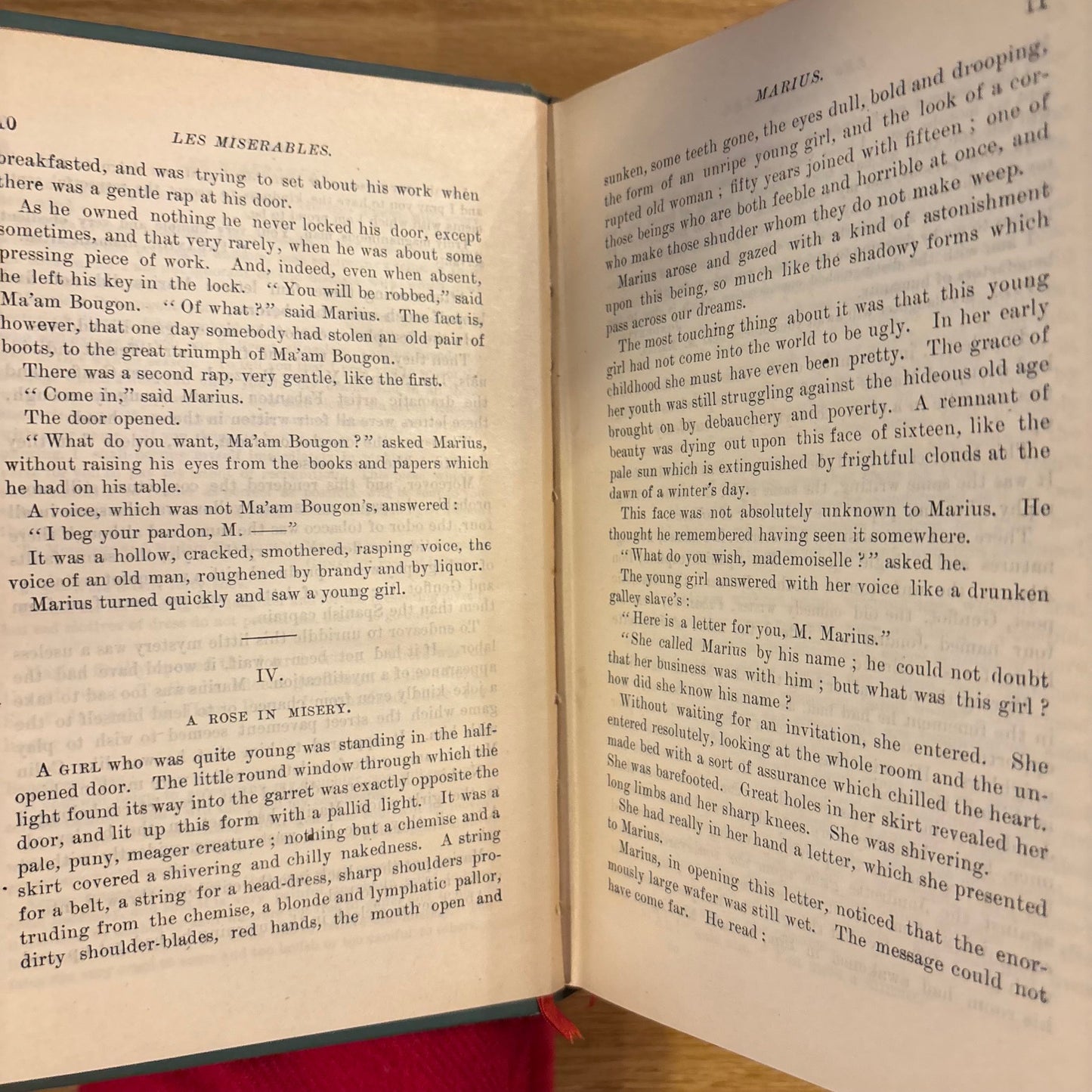 Victor Hugo - Les Miserables - Two Antiquarian Volumes