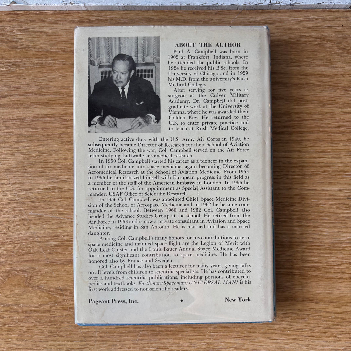 Paul Campbell, M.D. - Earthman Spaceman Universal Man? - Signed First Edition
