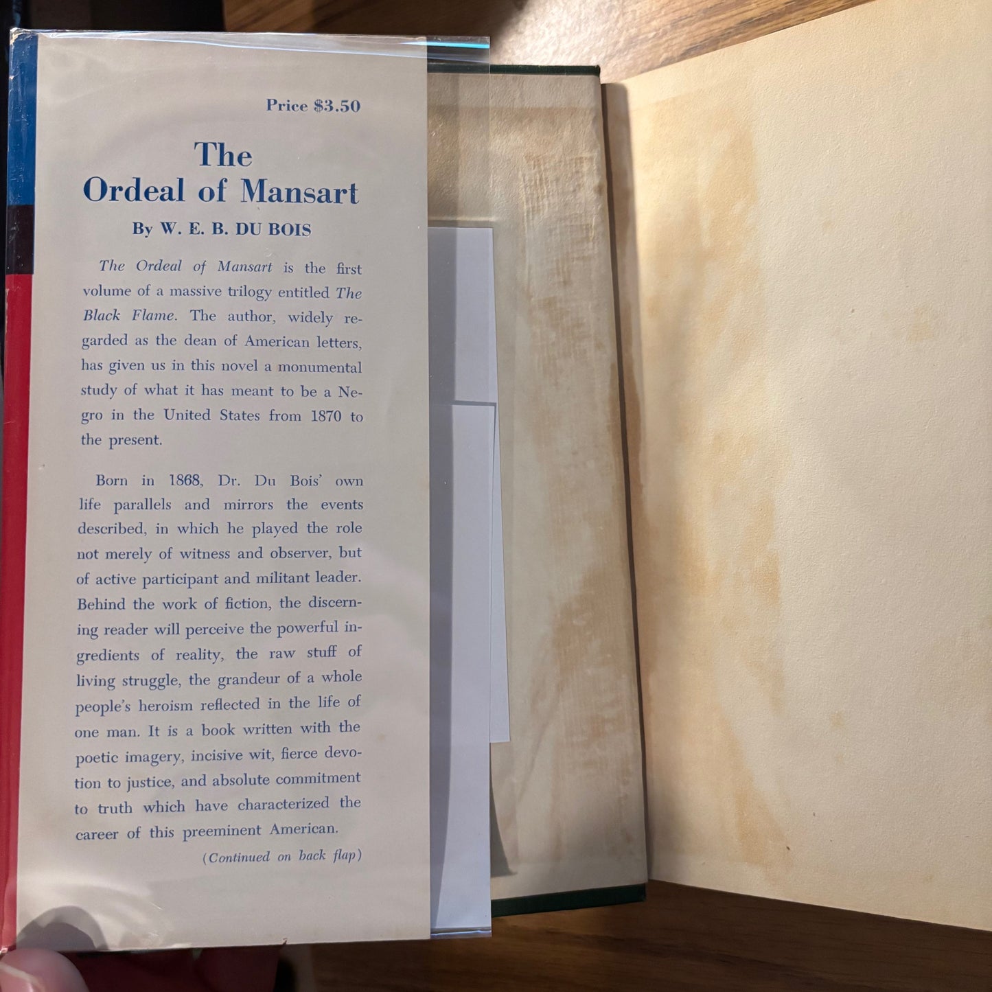 W.E.B. Du Bois - The Ordeal of Mansart - First Edition