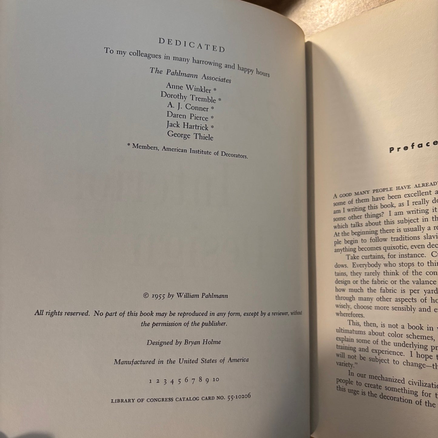 William Pahlmann - The Pahlmann Book of Interior Design - Signed First Edition