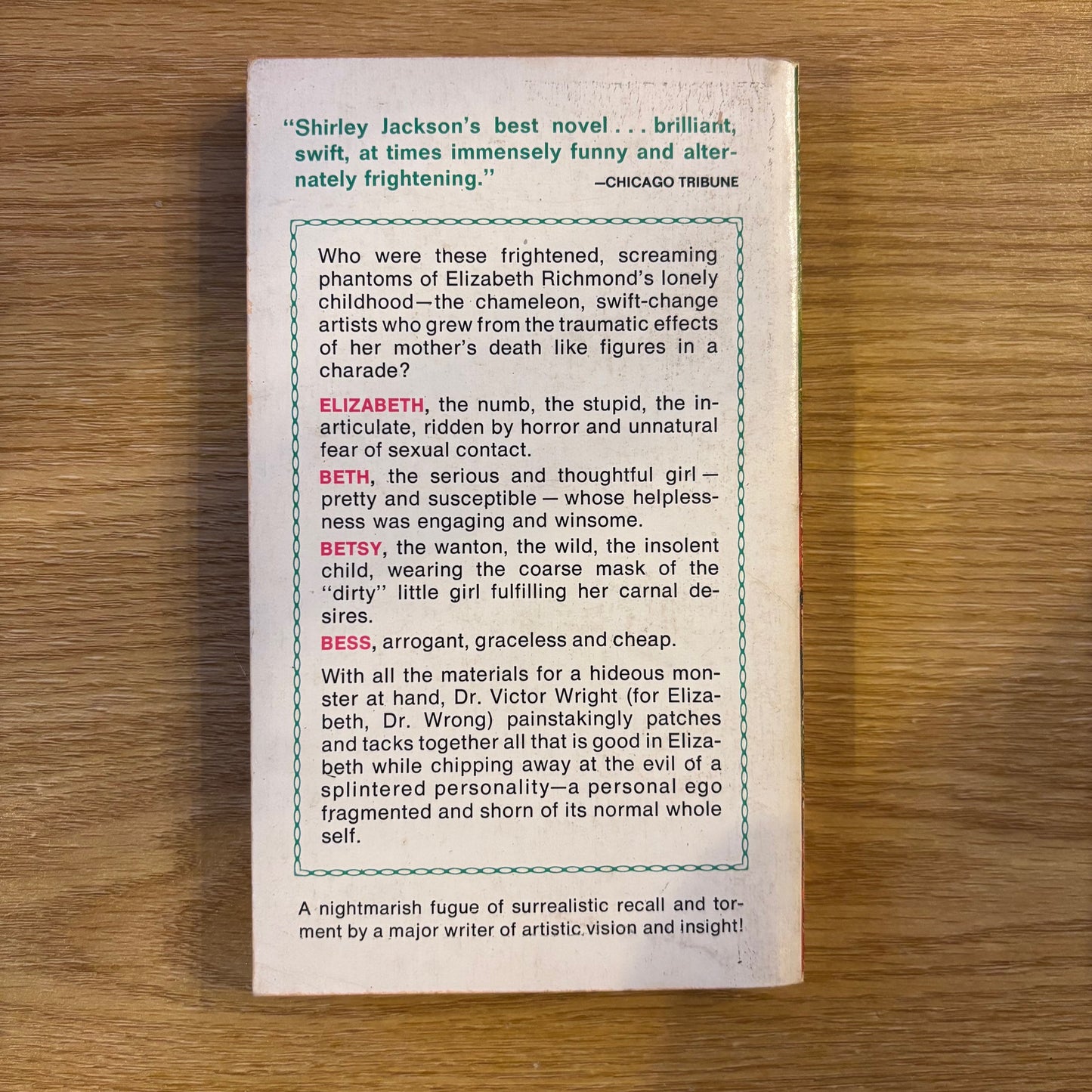Shirley Jackson - The Bird's Nest - First Edition Paperback