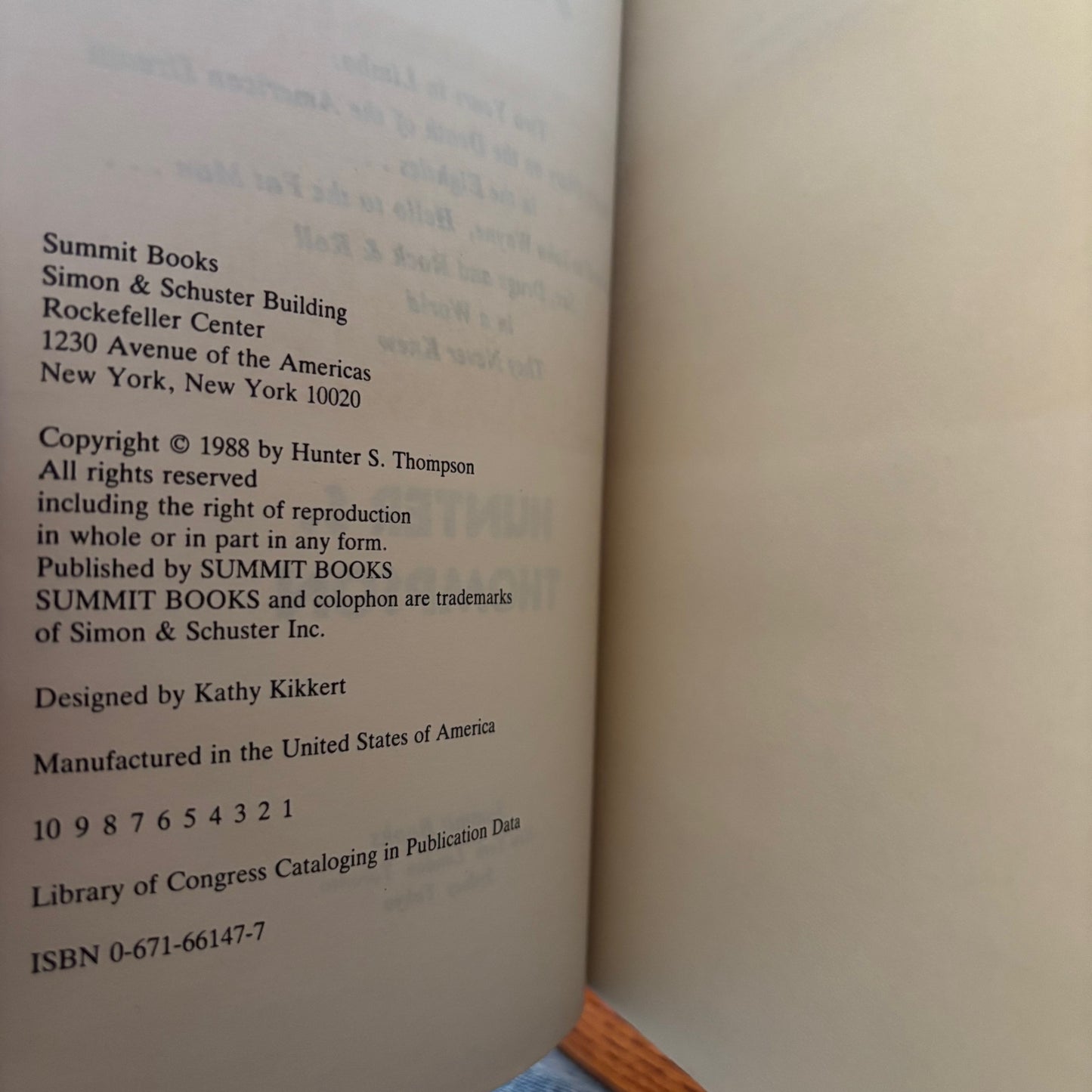 Hunter S. Thompson - Generation of Swine - Advance Uncorrected Proof