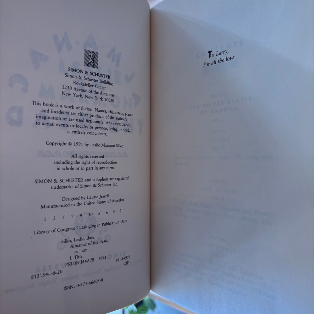 Leslie Marmon Silko - Almanac of the Dead - First Edition