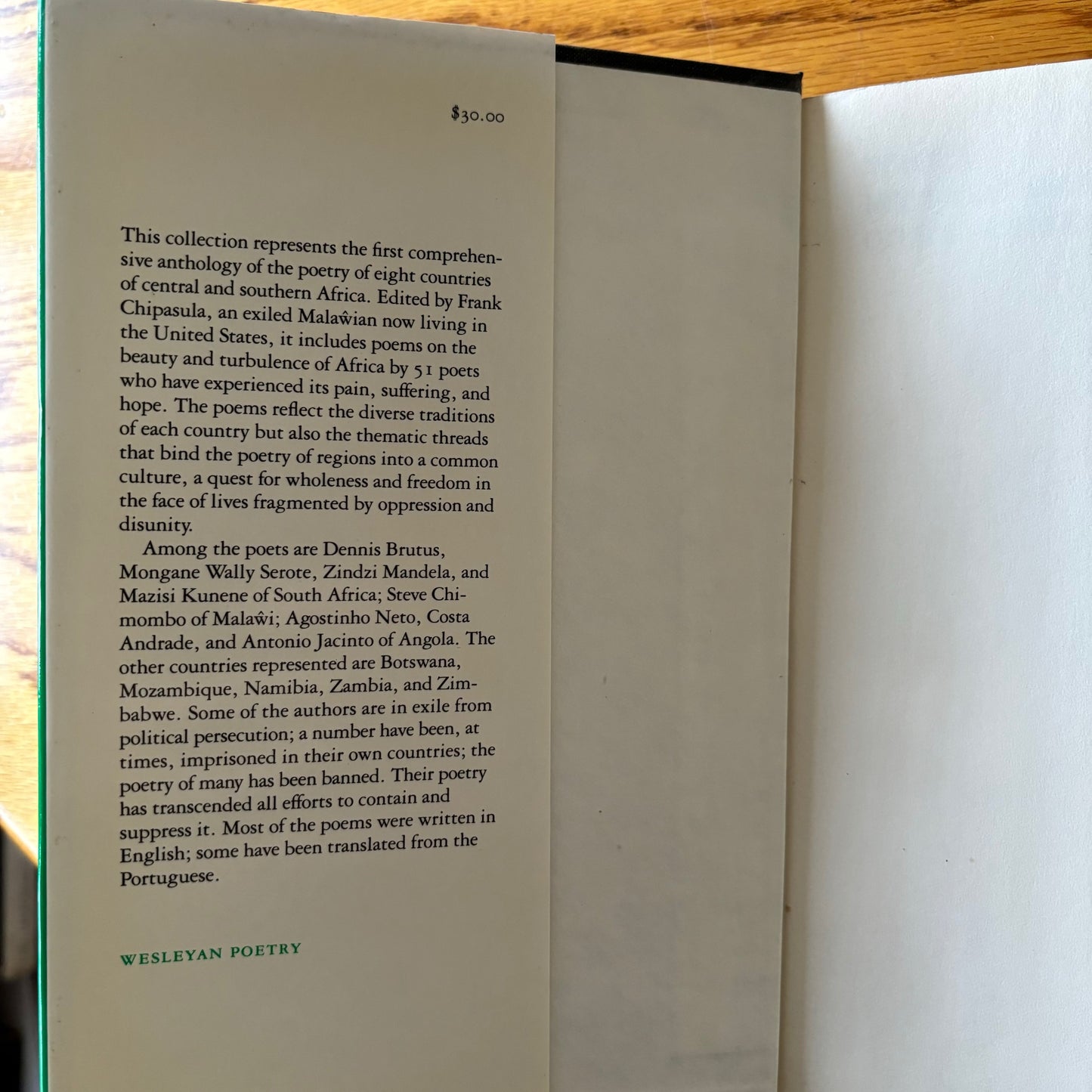Frank Mkalawile Chipasula, ed. - When My Brothers Come Home: Poems from Central and Southern Africa