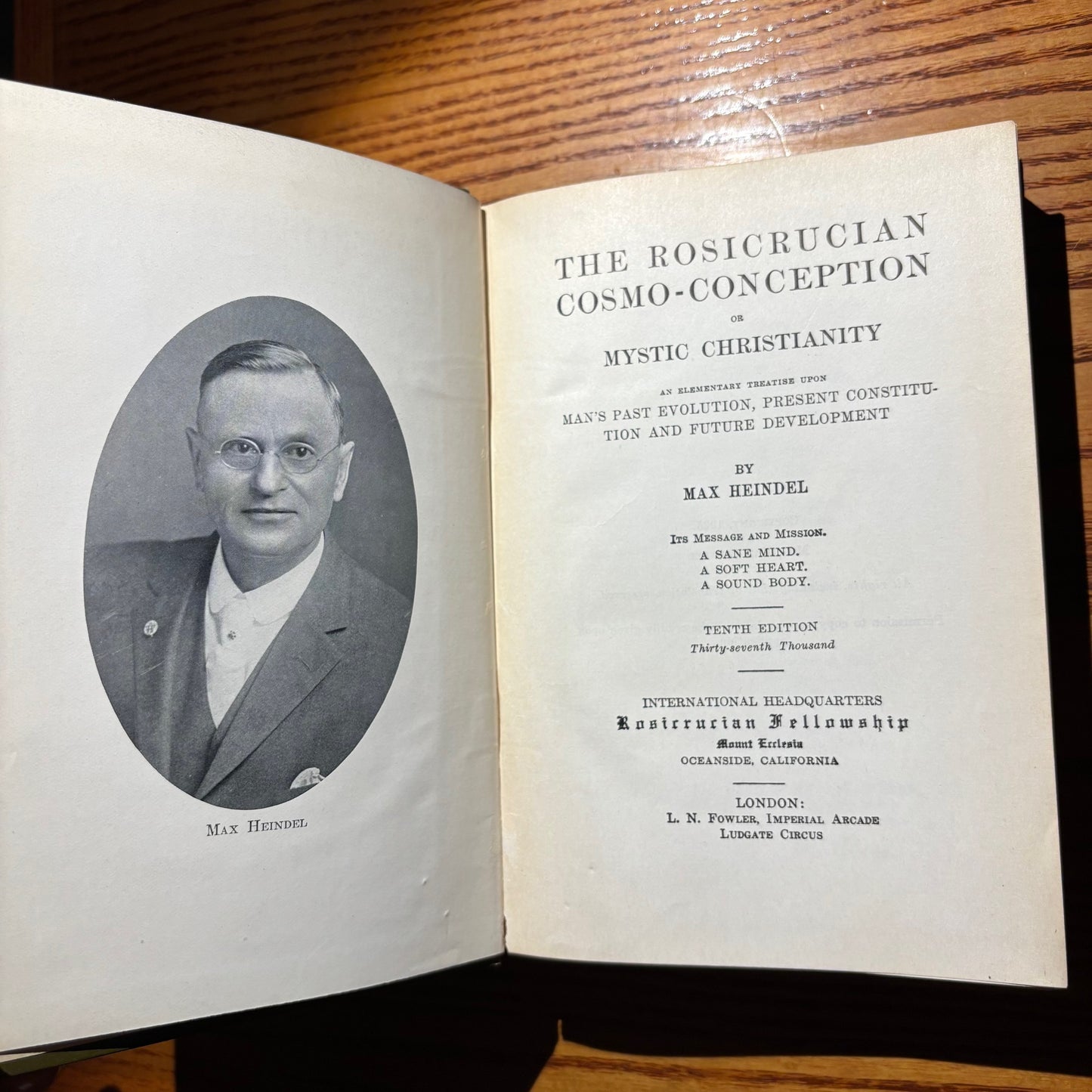 Max Heindel - The Rosicrucian Cosmo-Conception, or Mythic Christianity