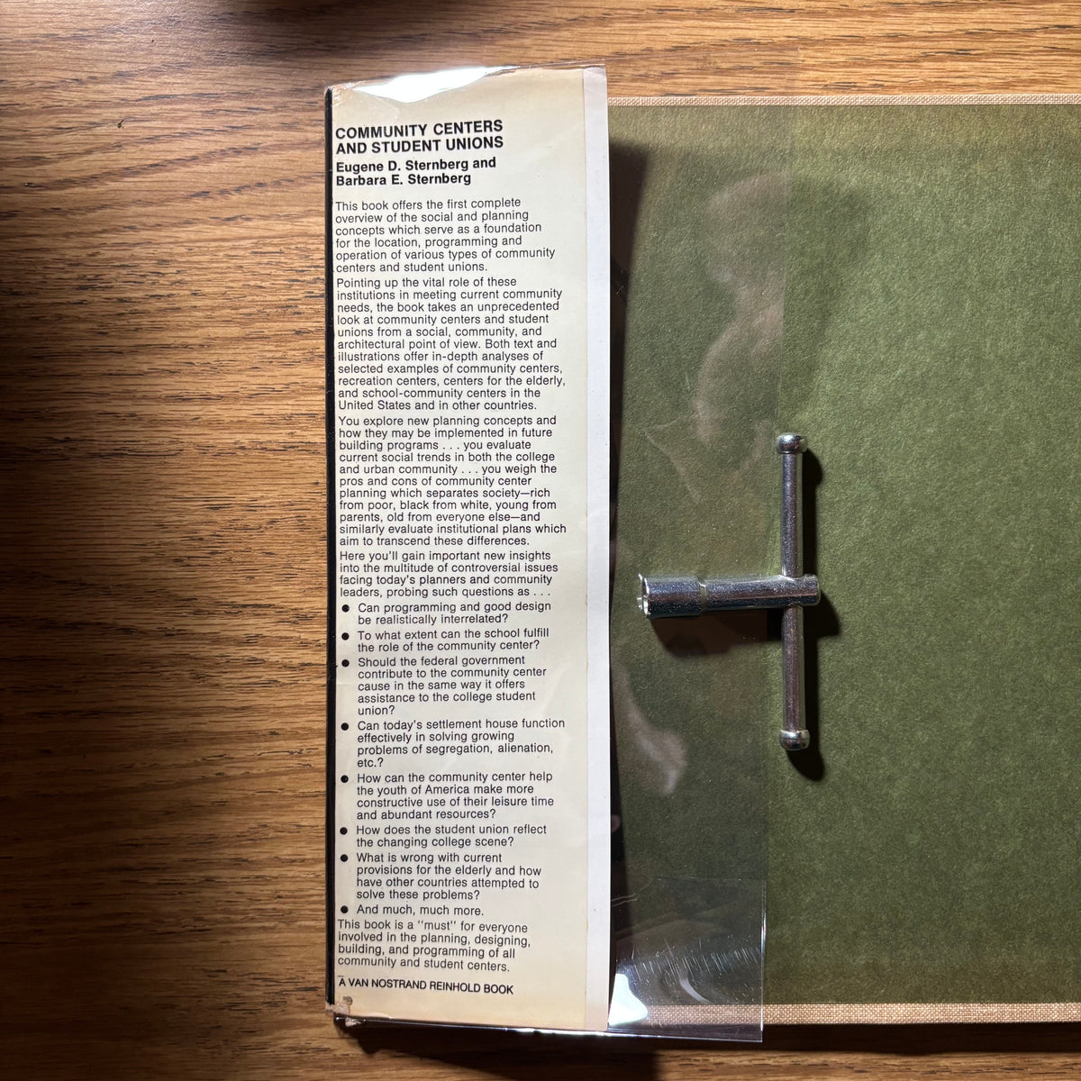 Eugene D. Sternberg & Barbara E. Sternberg - Community Centers and Student Unions - First Edition