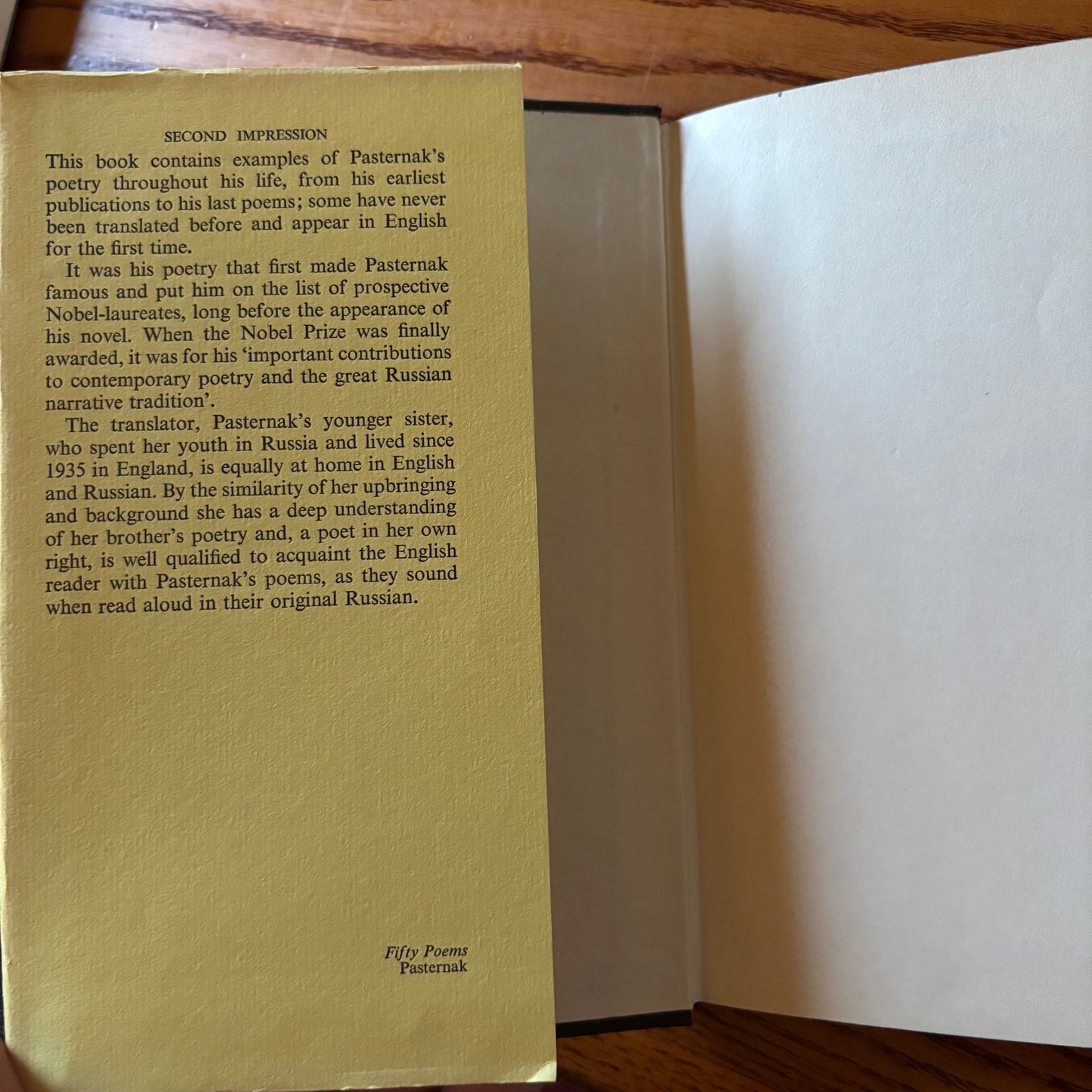 Boris Pasternak - Fifty Poems - First Edition Second Printing
