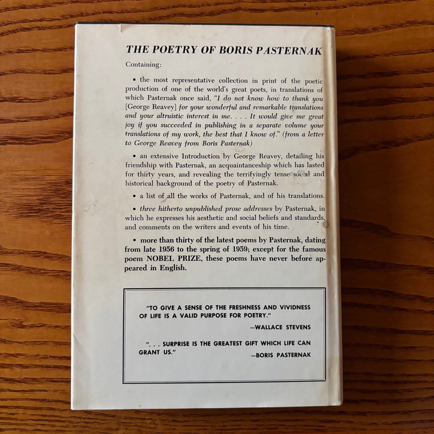 Boris Pasternak - The Poetry of Boris Pasternak - First Edition