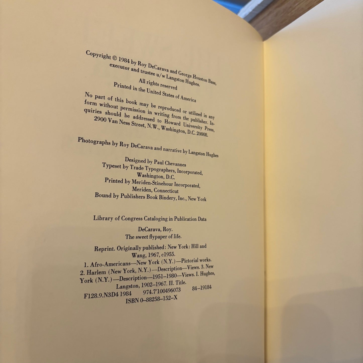 Roy DeCarava, Langston Hughes - The Sweet Flypaper of Life