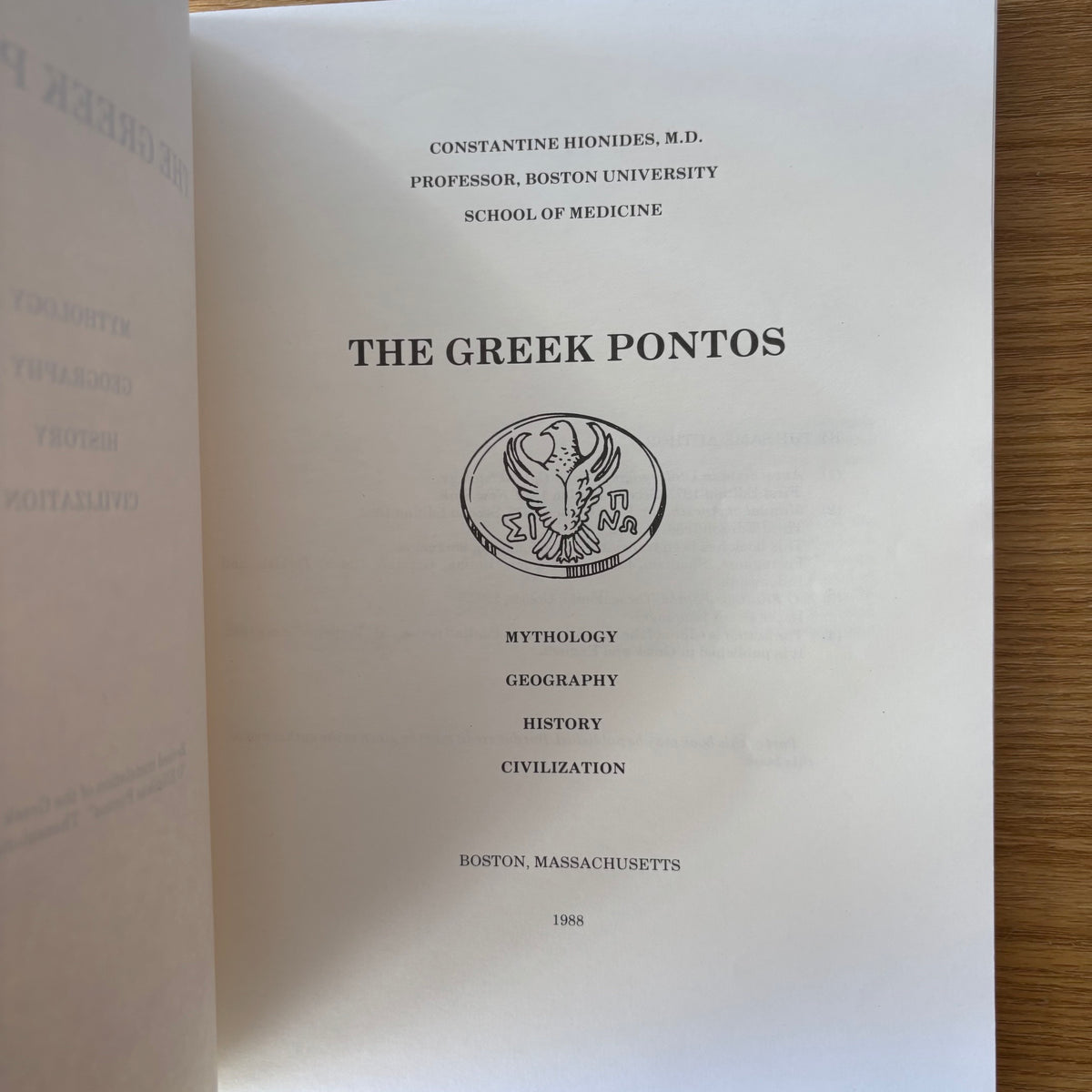 Constantine Hianides, M.D. - The Greek Pontos