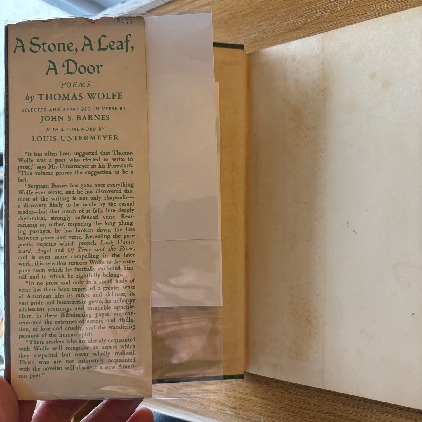 Thomas Wolfe - A Stone, A Leaf, A Door