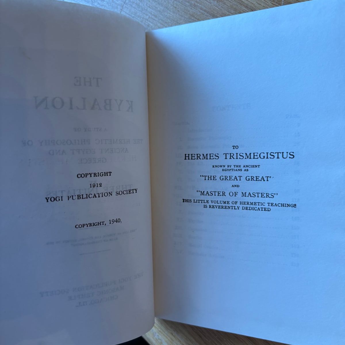 Three Initiates - The Kybalion: A Study of the Hermetic Philosophy of Ancient Egypt and Greece