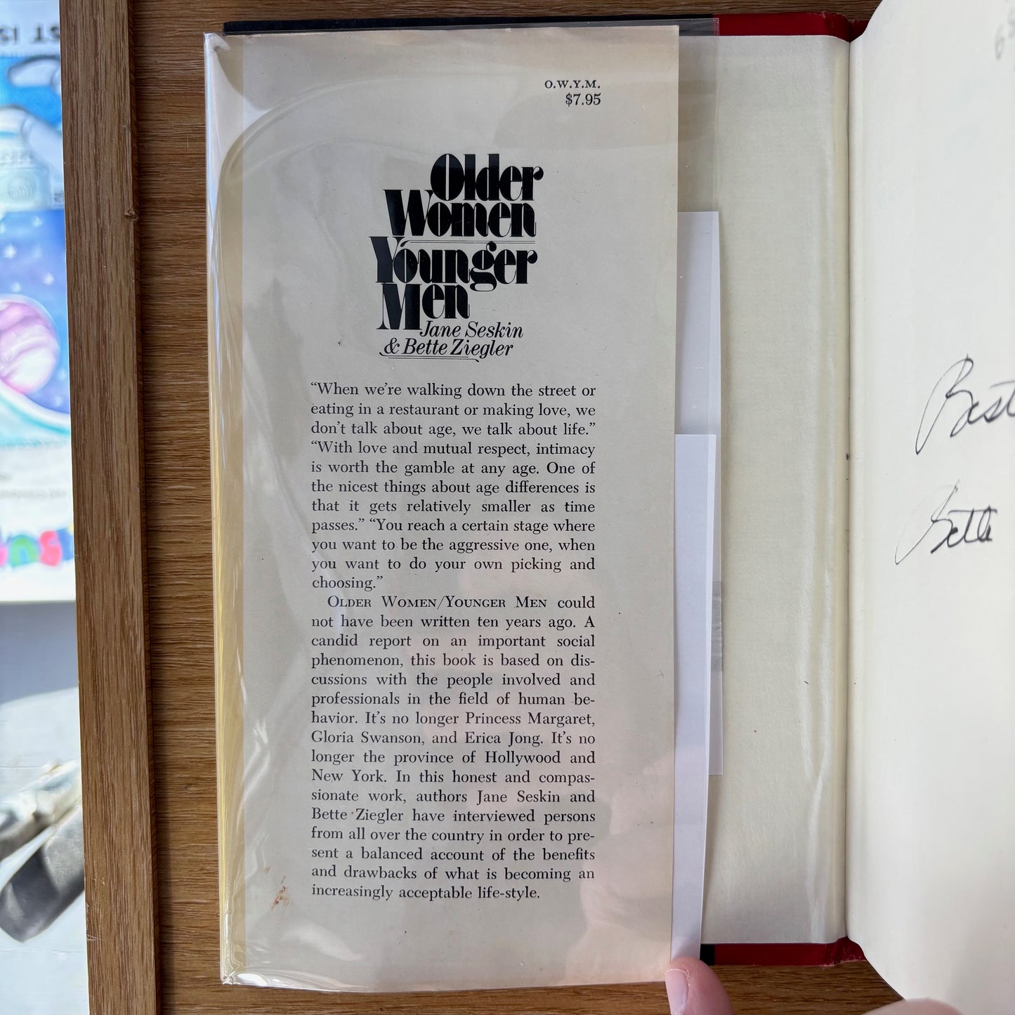 Jane Seskin & Bette Ziegler - Older Women, Younger Men - Signed First Edition