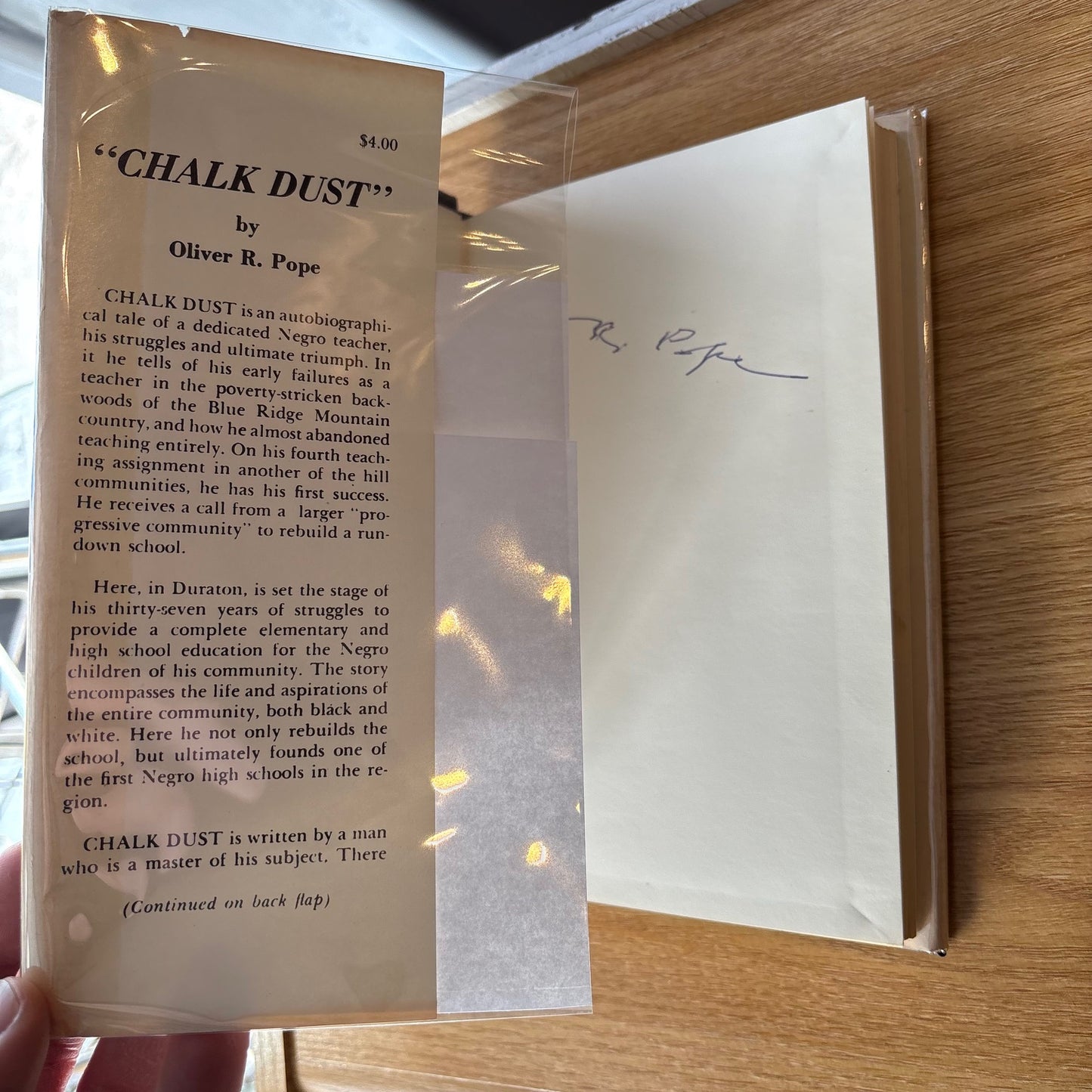 Oliver R. Pope - Chalk Dust - Signed First Edition
