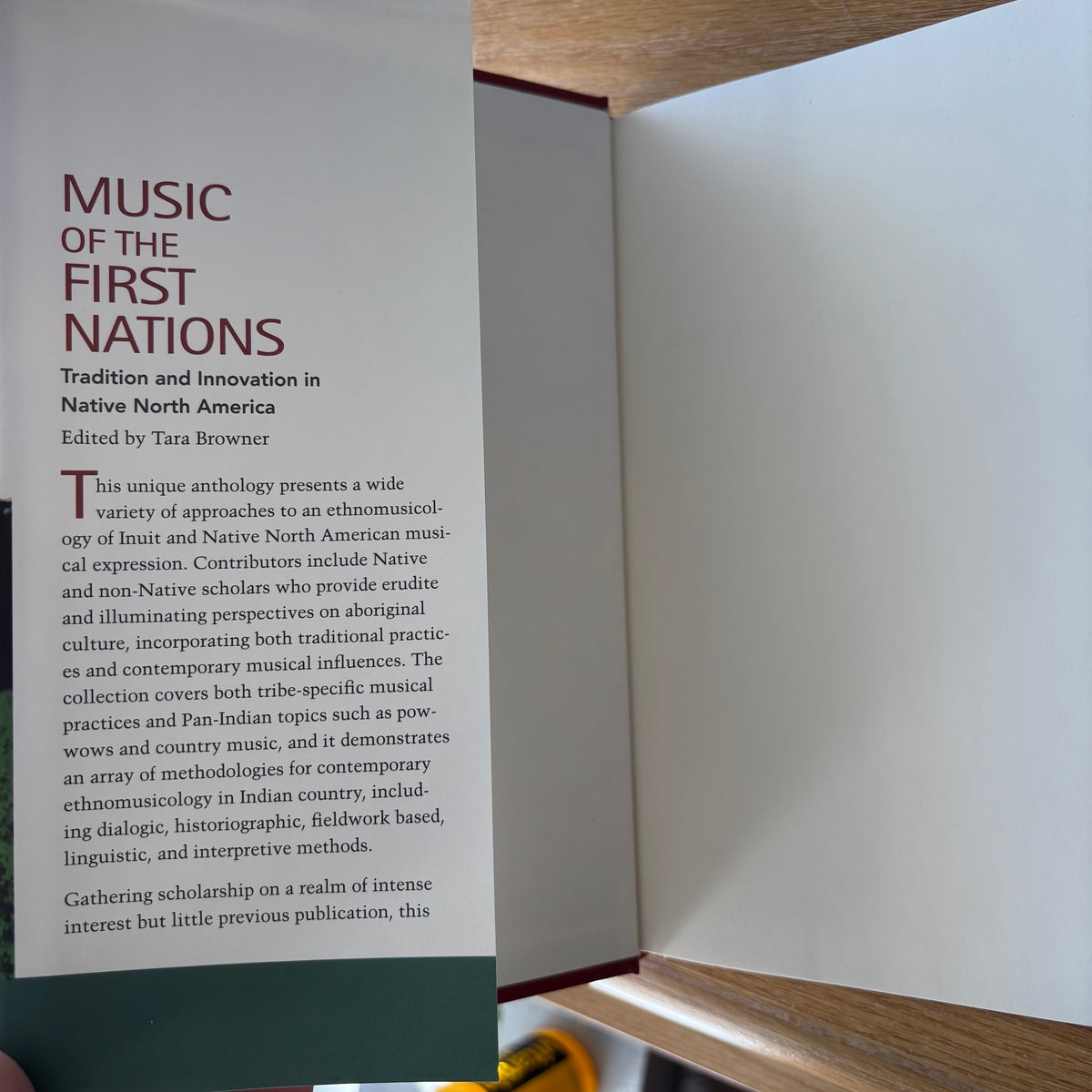 Tara Browner, ed. - Music of the First Nations - First Edition