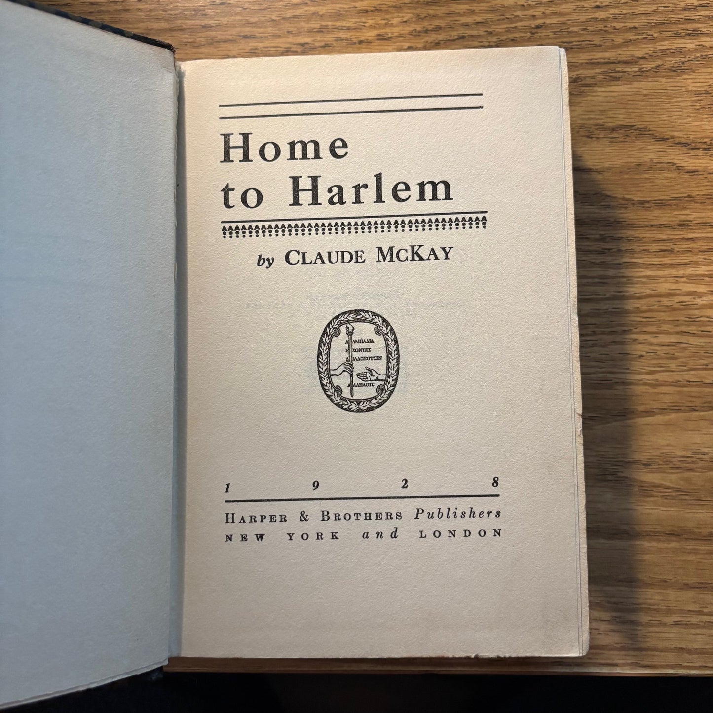 Claude McKay - Home to Harlem - First Edition Later Printing