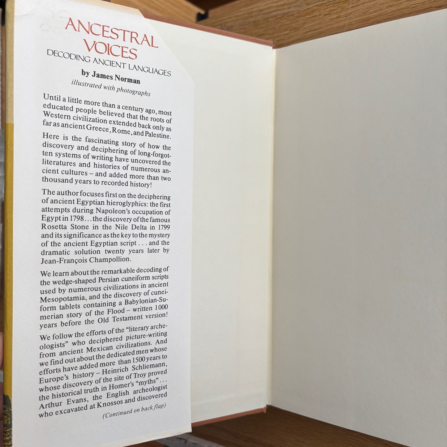 James Norman - Ancestral Voices: Decoding Ancient Languages - First Edition