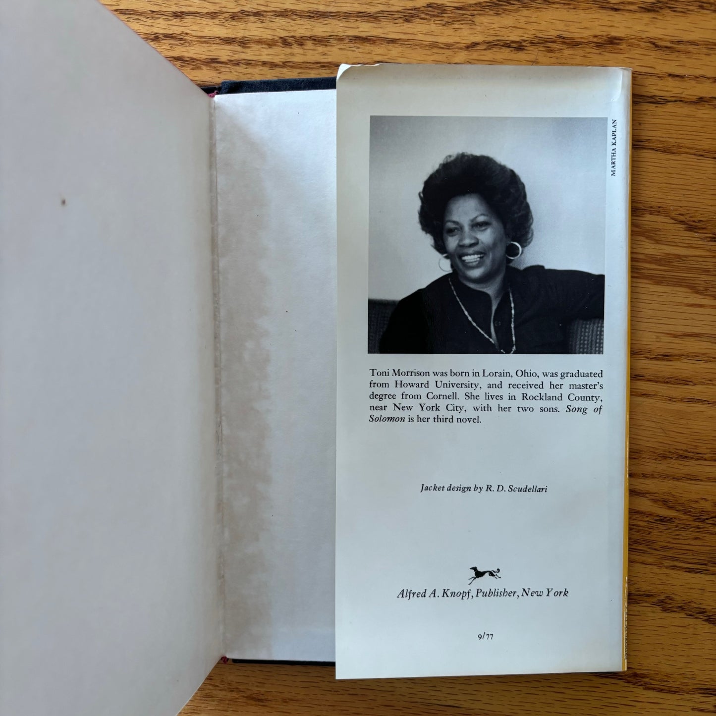 Toni Morrison - Song of Solomon - First Edition Third Printing