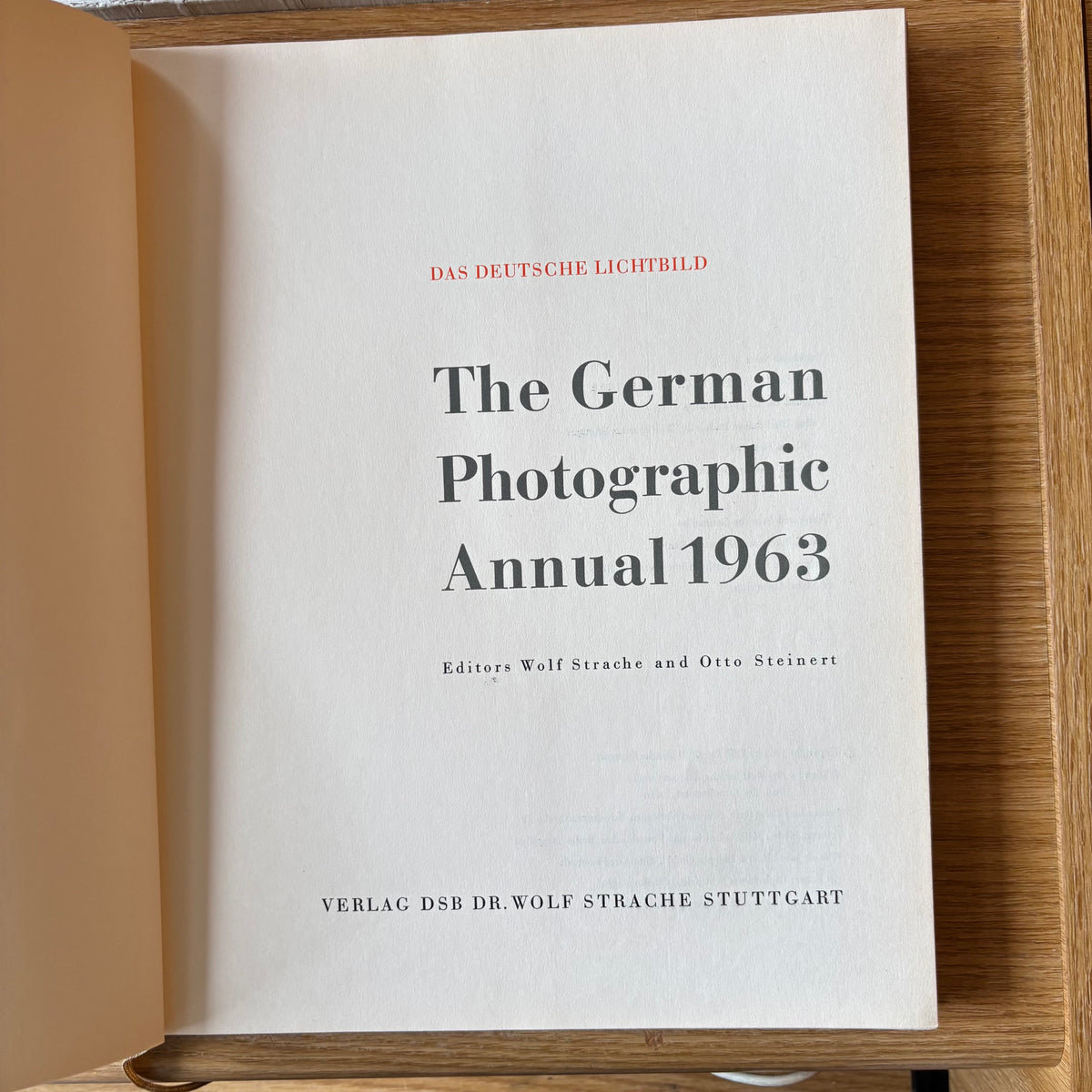 Wolf Strache & Otto Steinert, eds. - The German Photographic Annual 1963