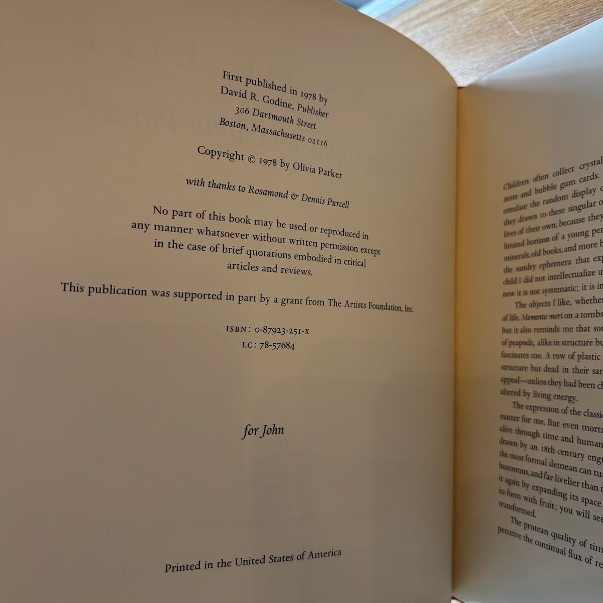 Olivia Parker - Signs of Life - First Edition