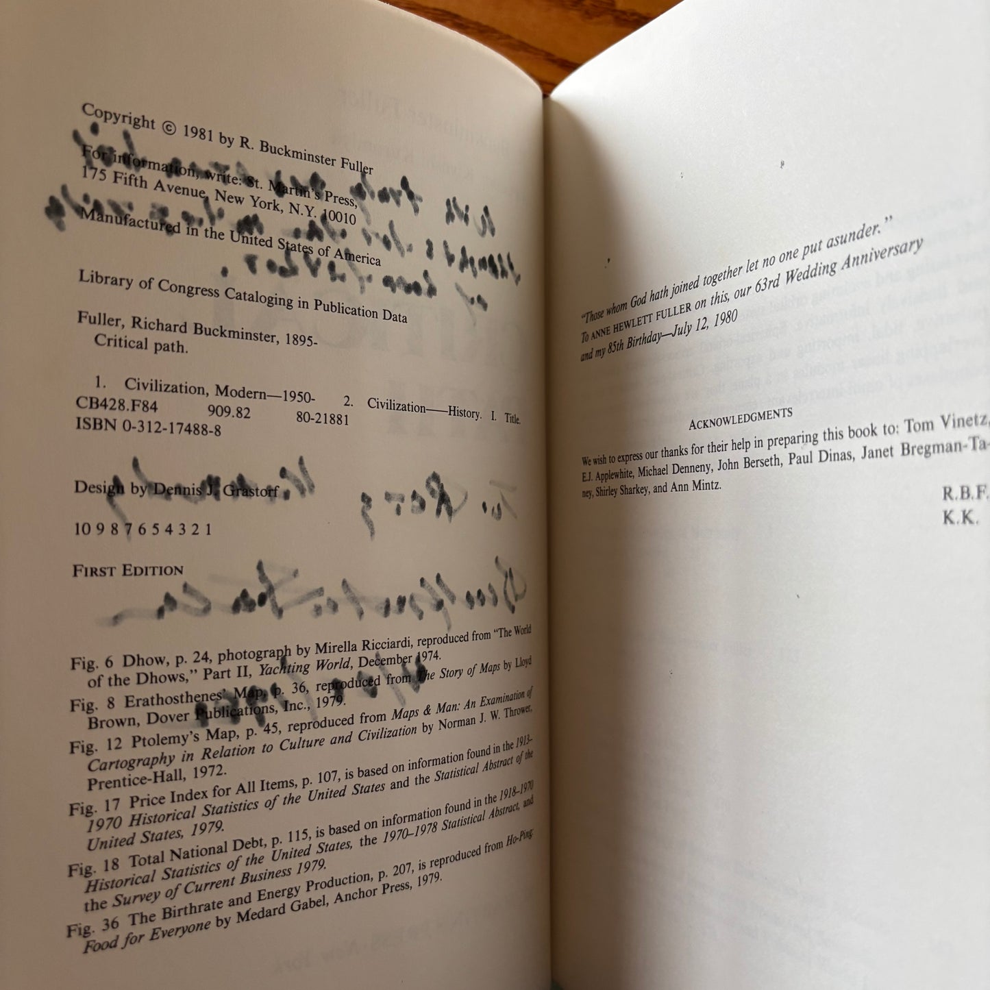 R. Buckminster Fuller - Critical Path - Signed First Edition