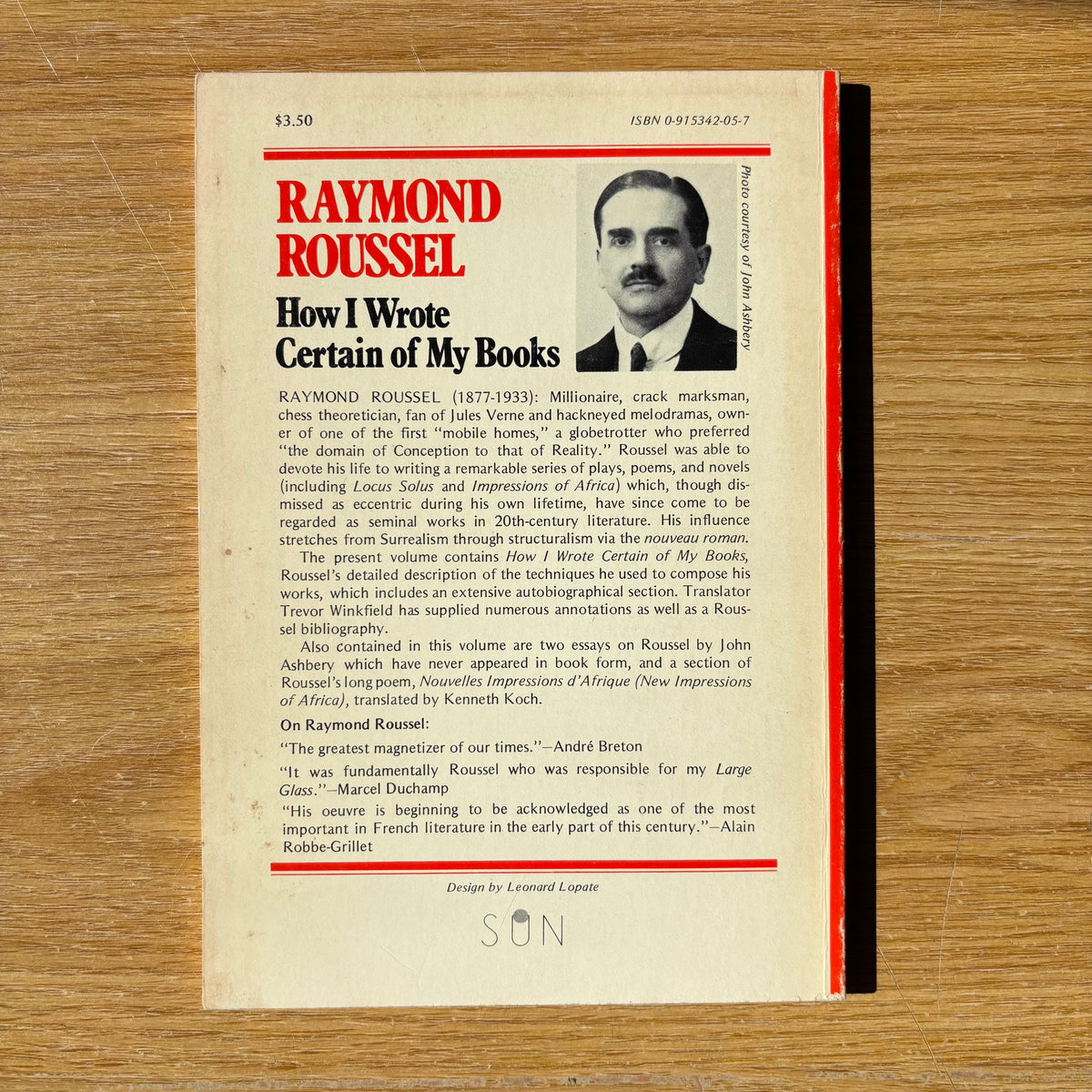 Raymond Roussel - How I Wrote Certain of My Books - First Edition