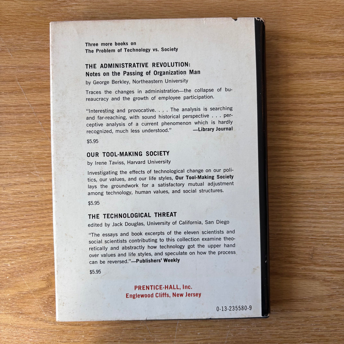 Richard Kostelanetz, ed. - The Edge of Adaptation: Man and the Emerging Society - Association Copy