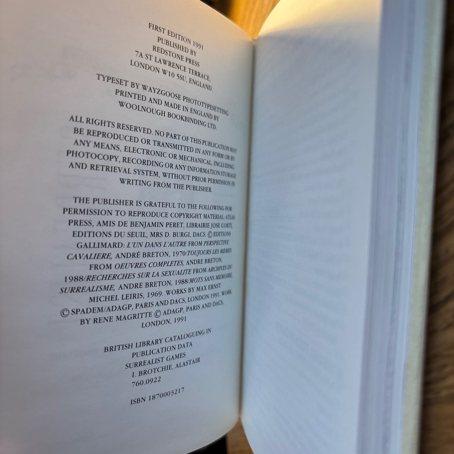 Alastair Brotchie, Mel Gooding, eds. - Surrealist Games - First Edition