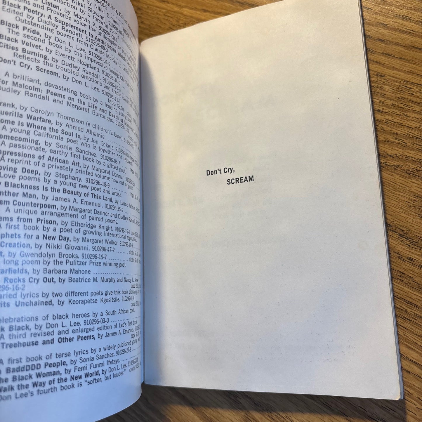 Don L. Lee - Don't Cry, Scream