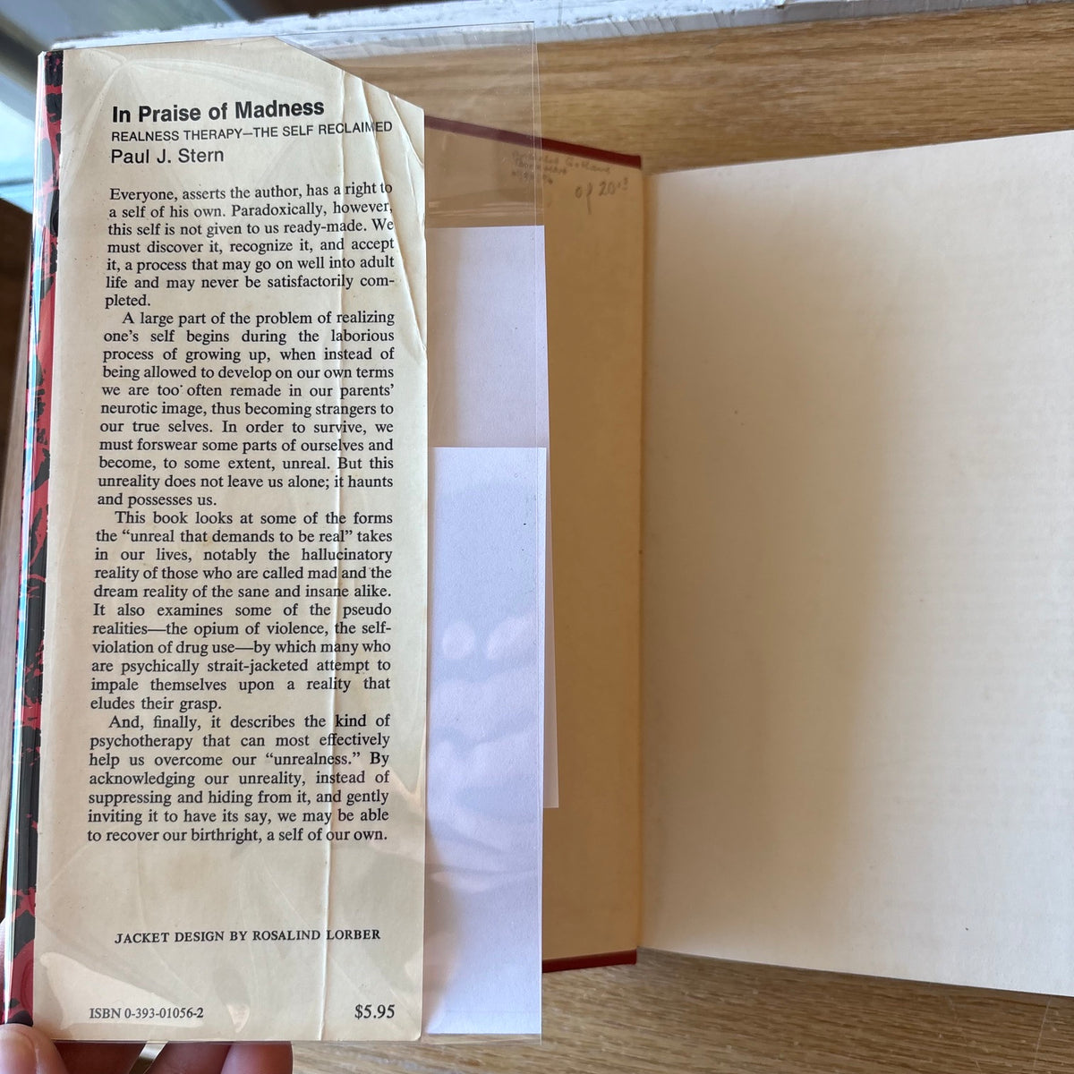 Paul J. Stern - In Praise of Madness: Realness Therapy and the Self Reclaimed - First Edition