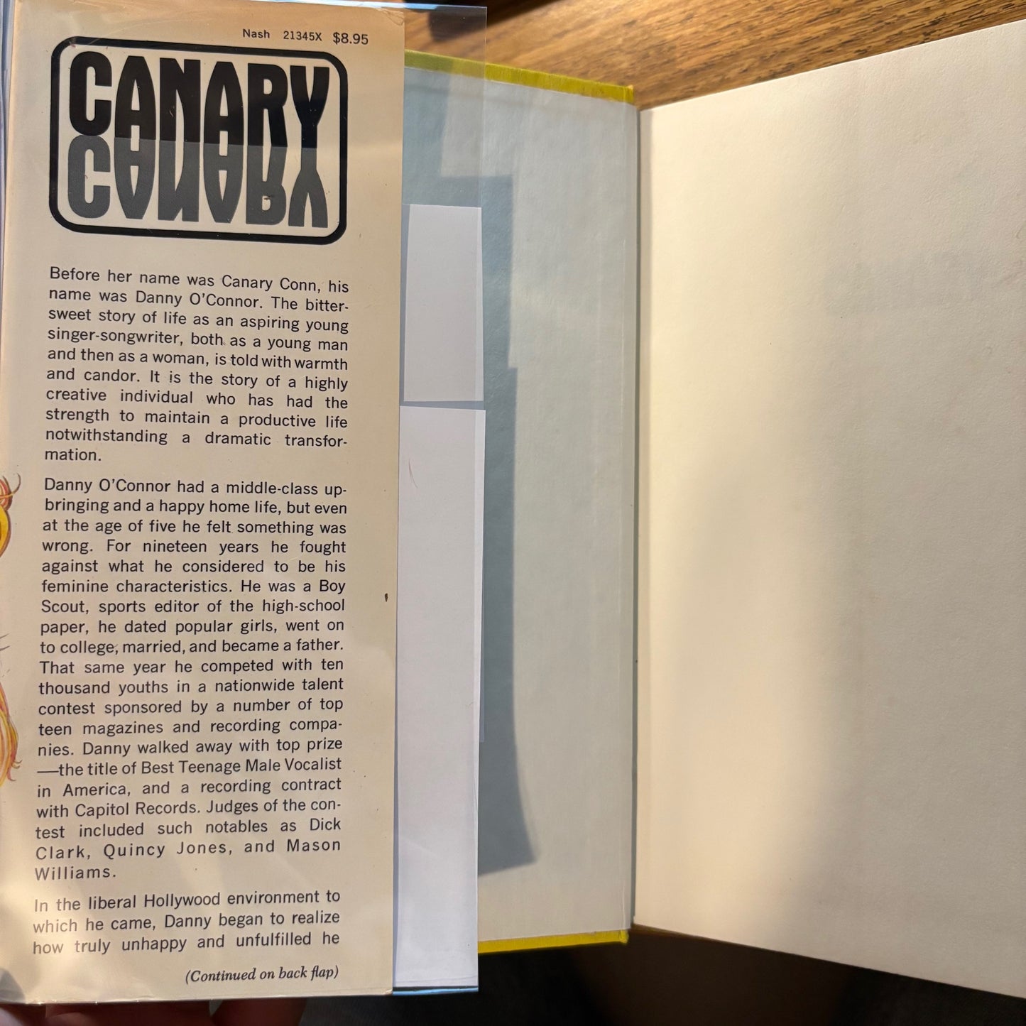 Canary Conn - Canary: The Story of a Transsexual - First Edition