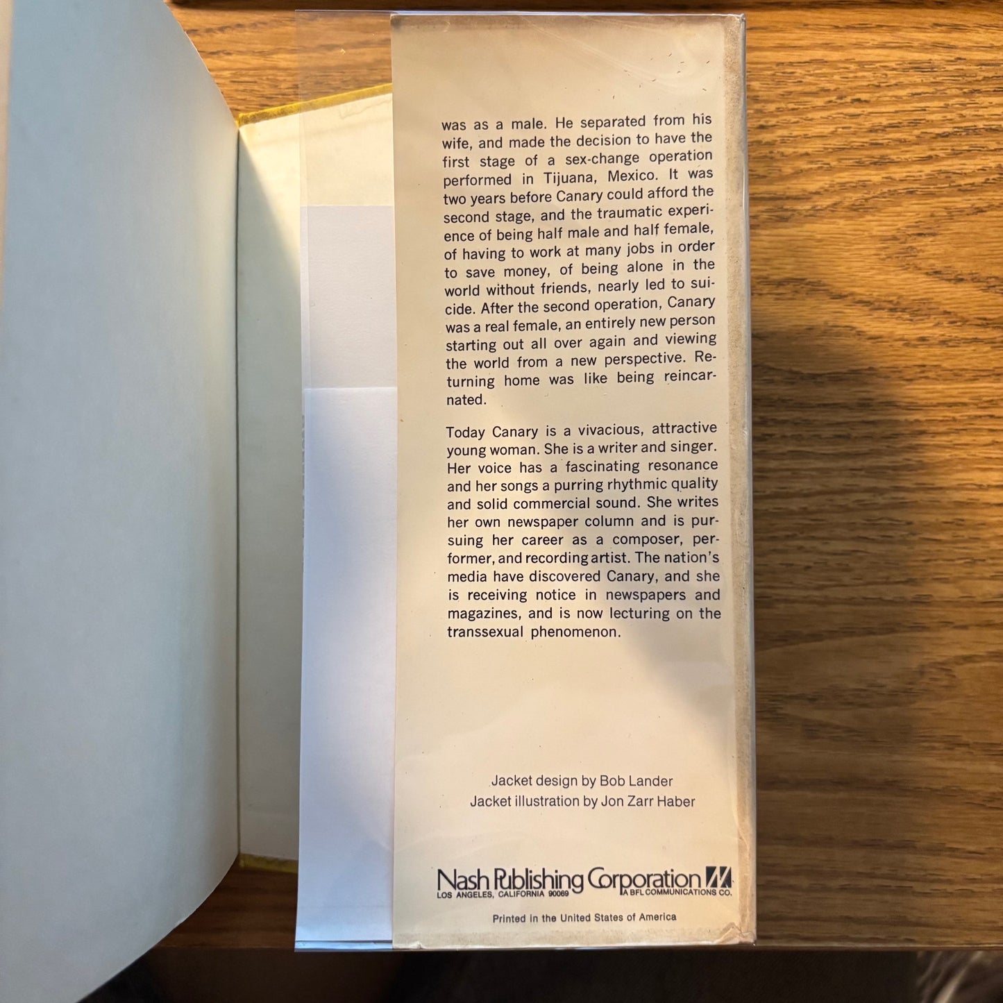 Canary Conn - Canary: The Story of a Transsexual - First Edition