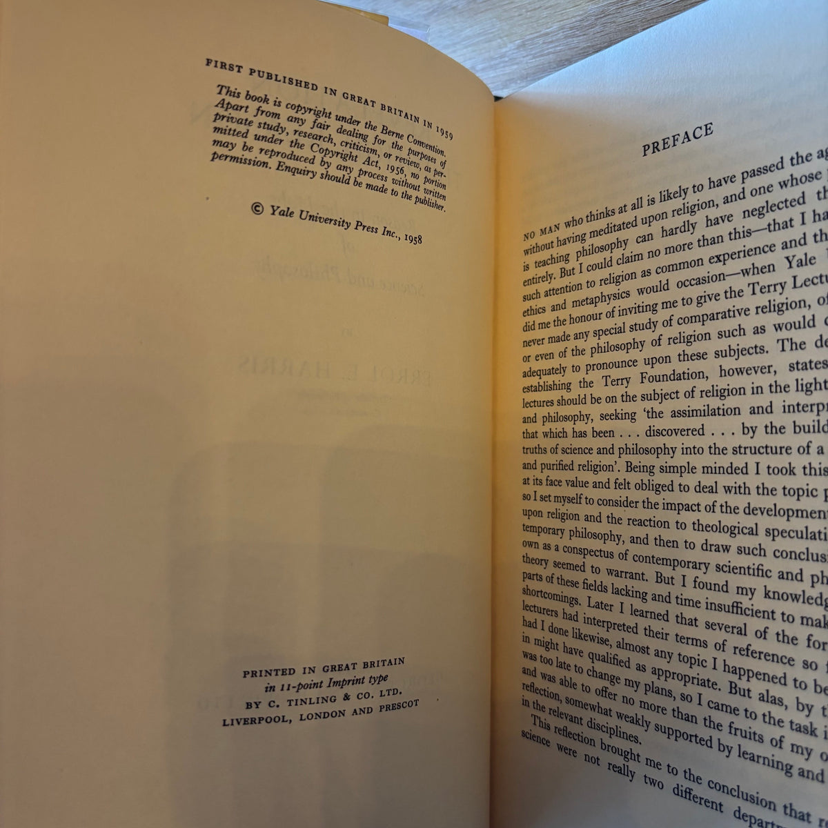 Errol E. Harris - Revelation Through Reason - First Edition