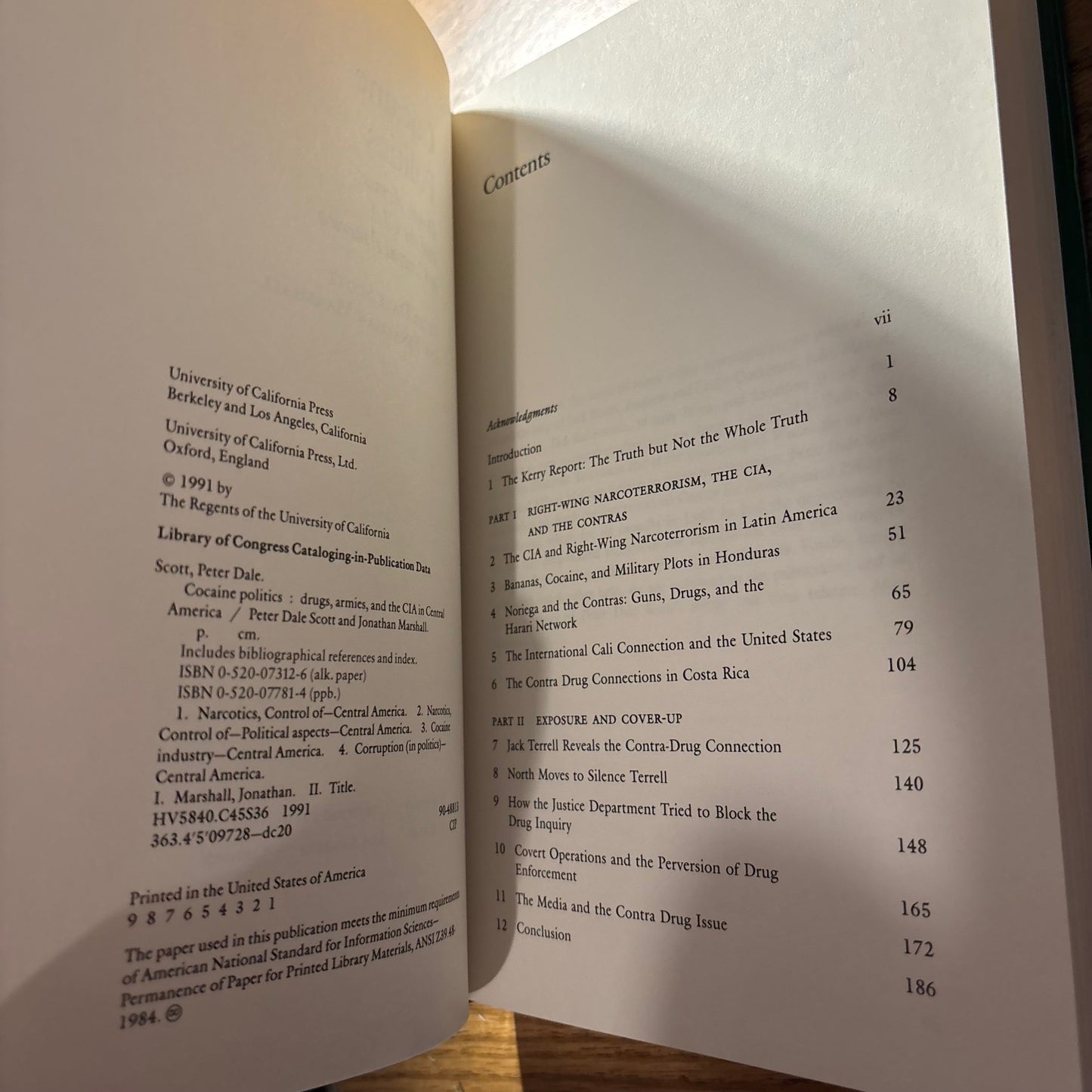 Peter Dale Scott and Jonathan Marshall - Cocaine Politics: Drugs, Armies, and the CIA in Central America - First Edition