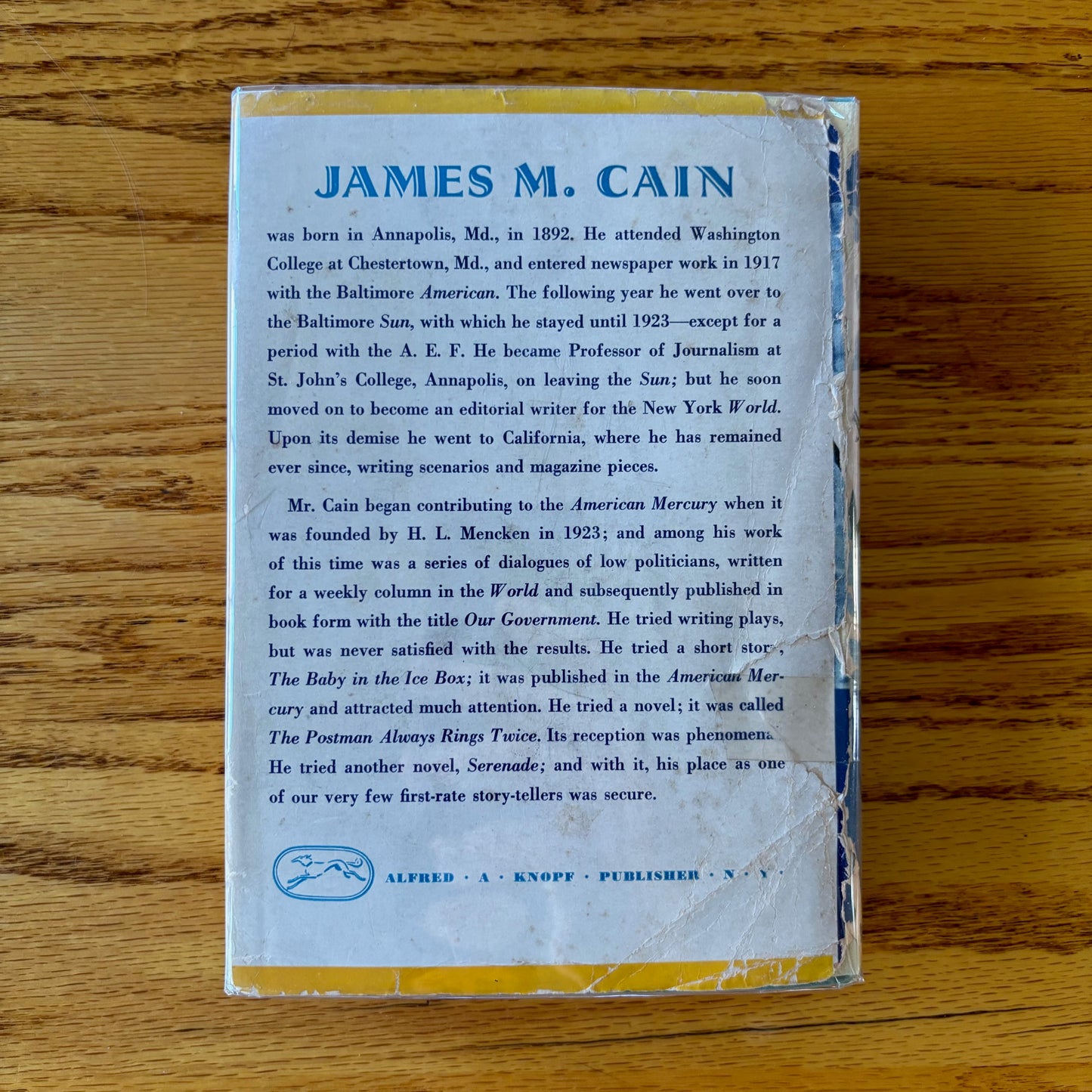 James M. Cain - Mildred Pierce - Signed