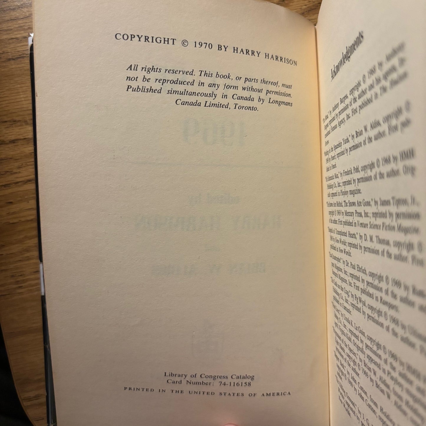 Harry Harrison, Brian W. Aldiss, eds. - Best SF: 1969 - First Edition